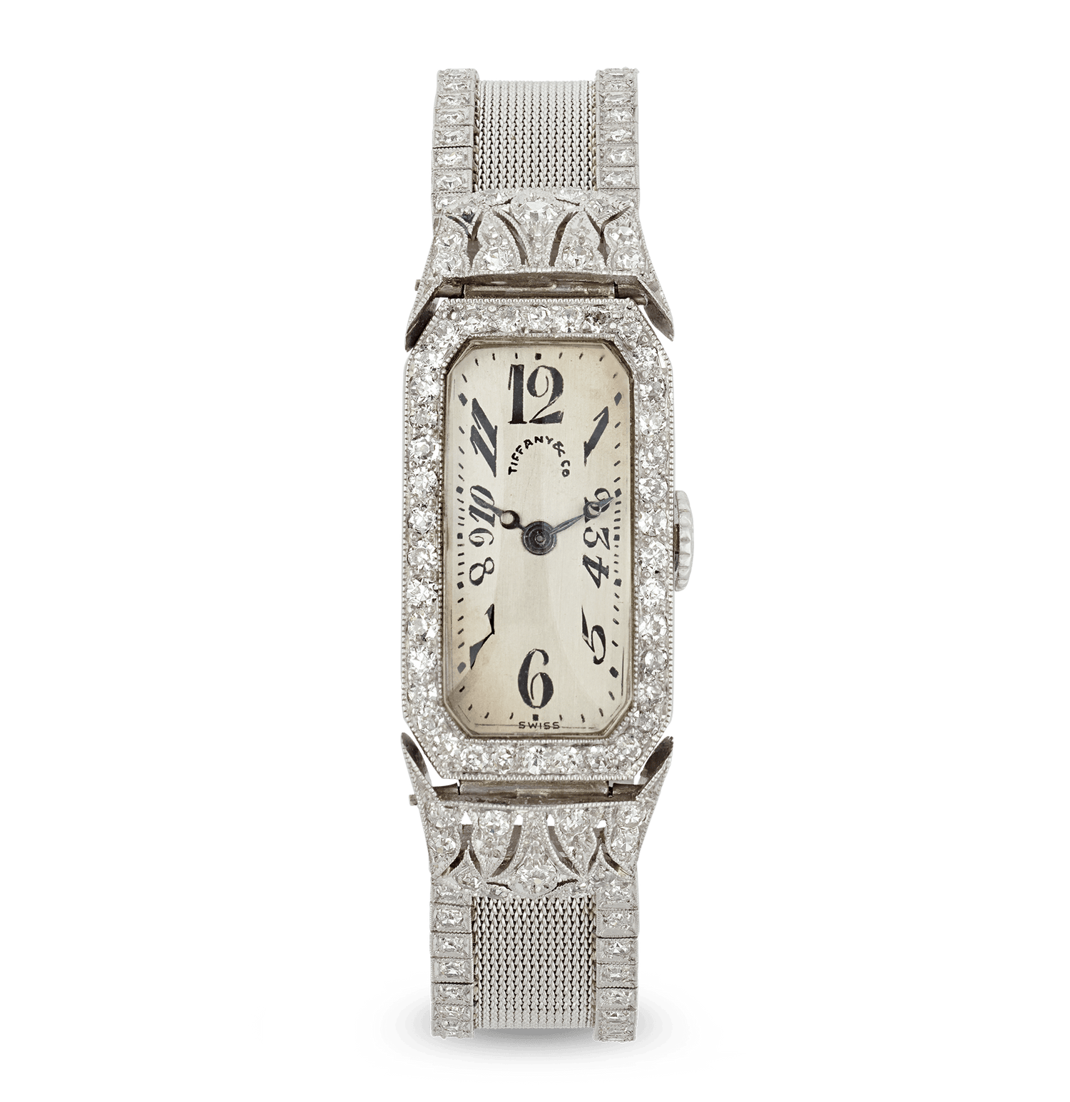 Tiffany & Co. and Oscar Heyman Art Deco Diamond Wristwatch