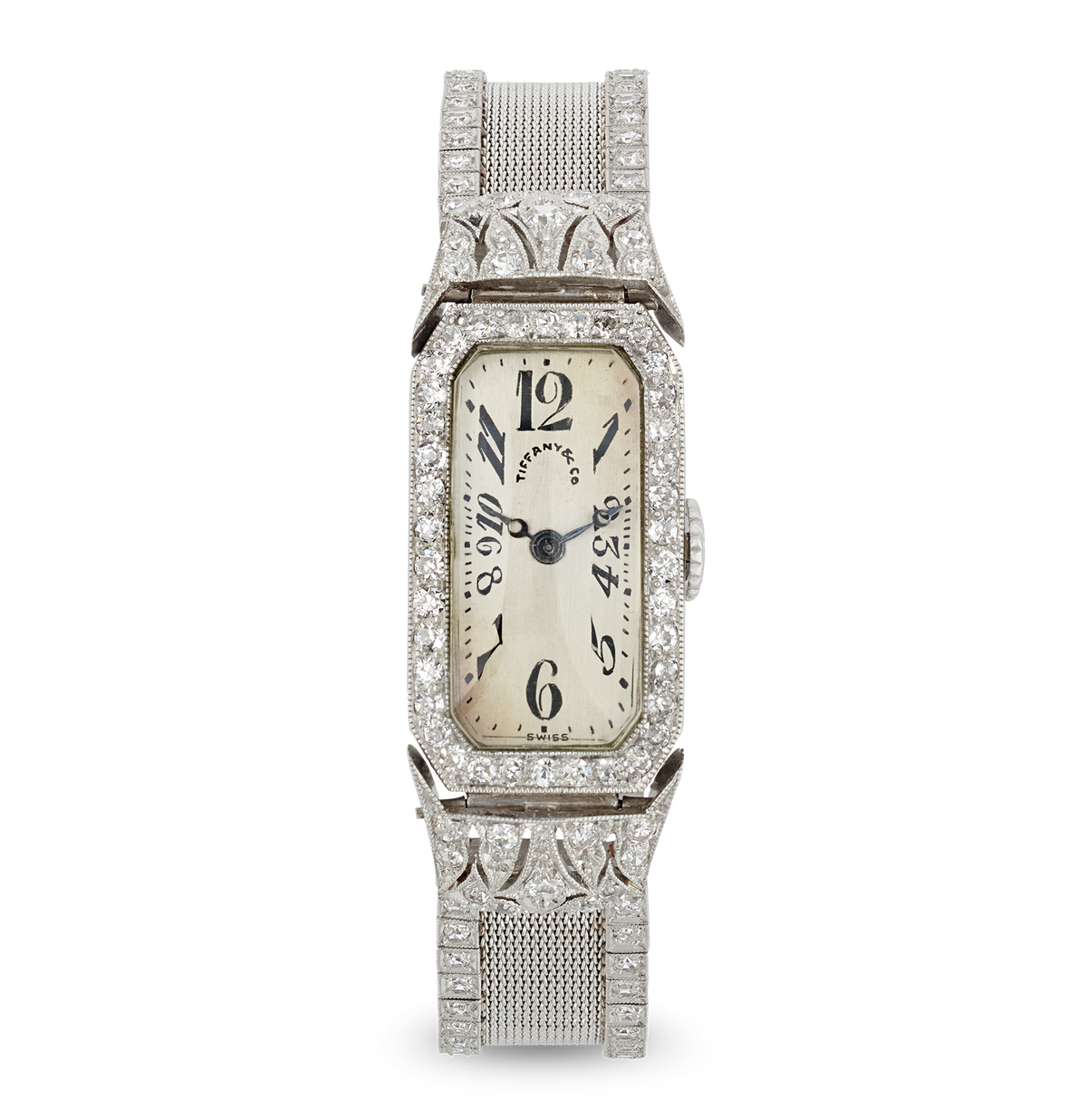 Tiffany & Co. and Oscar Heyman Art Deco Diamond Wristwatch
