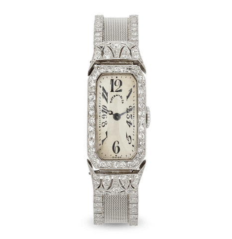 Tiffany & Co. and Oscar Heyman Art Deco Diamond Wristwatch
