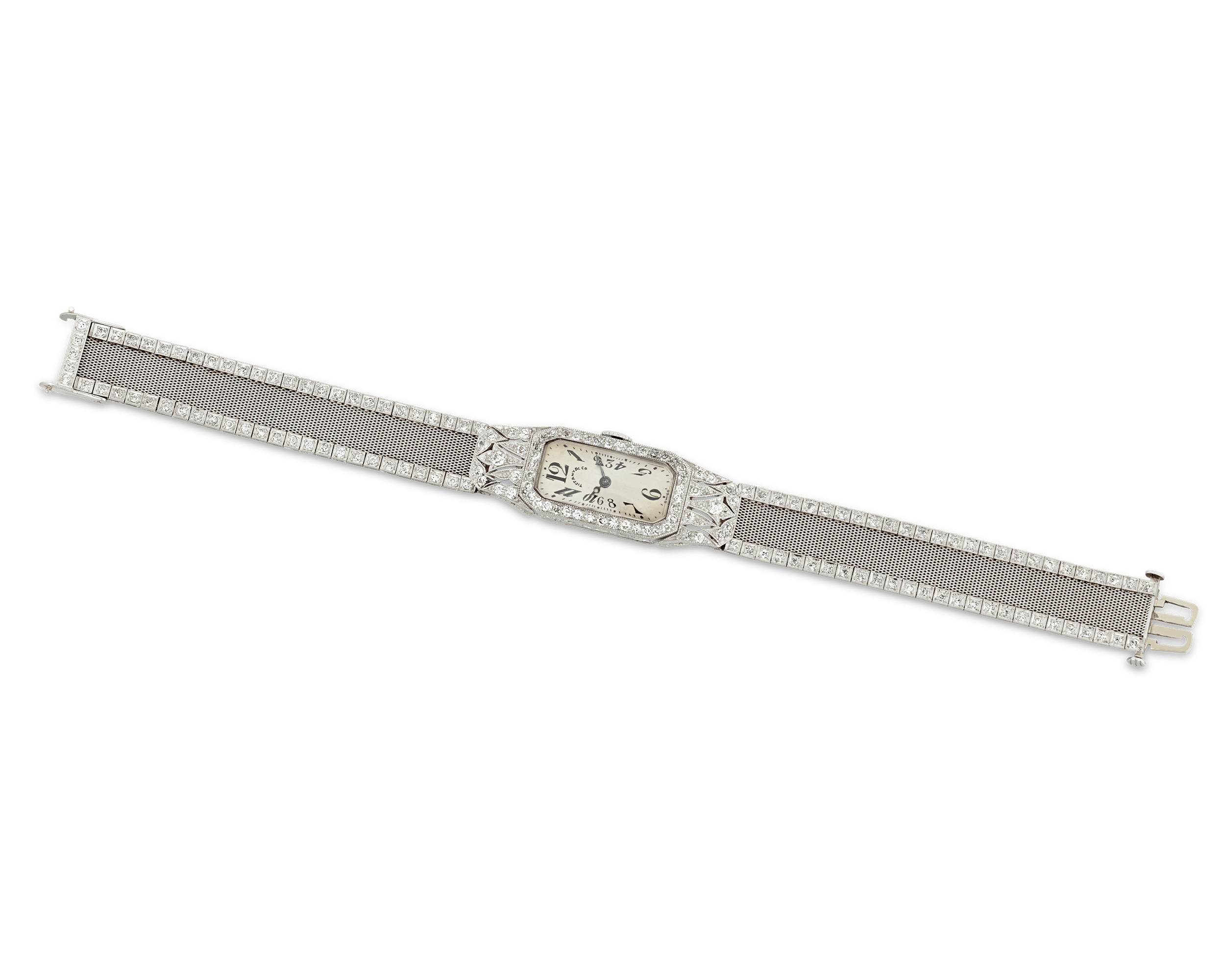 Tiffany & Co. and Oscar Heyman Art Deco Diamond Wristwatch