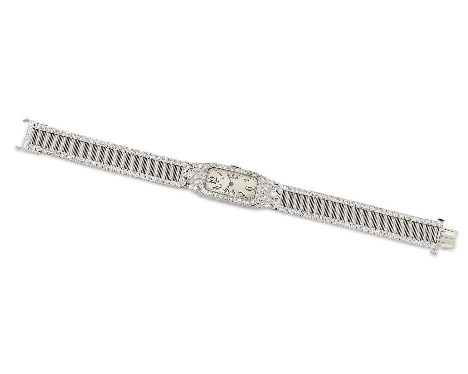 Tiffany & Co. and Oscar Heyman Art Deco Diamond Wristwatch