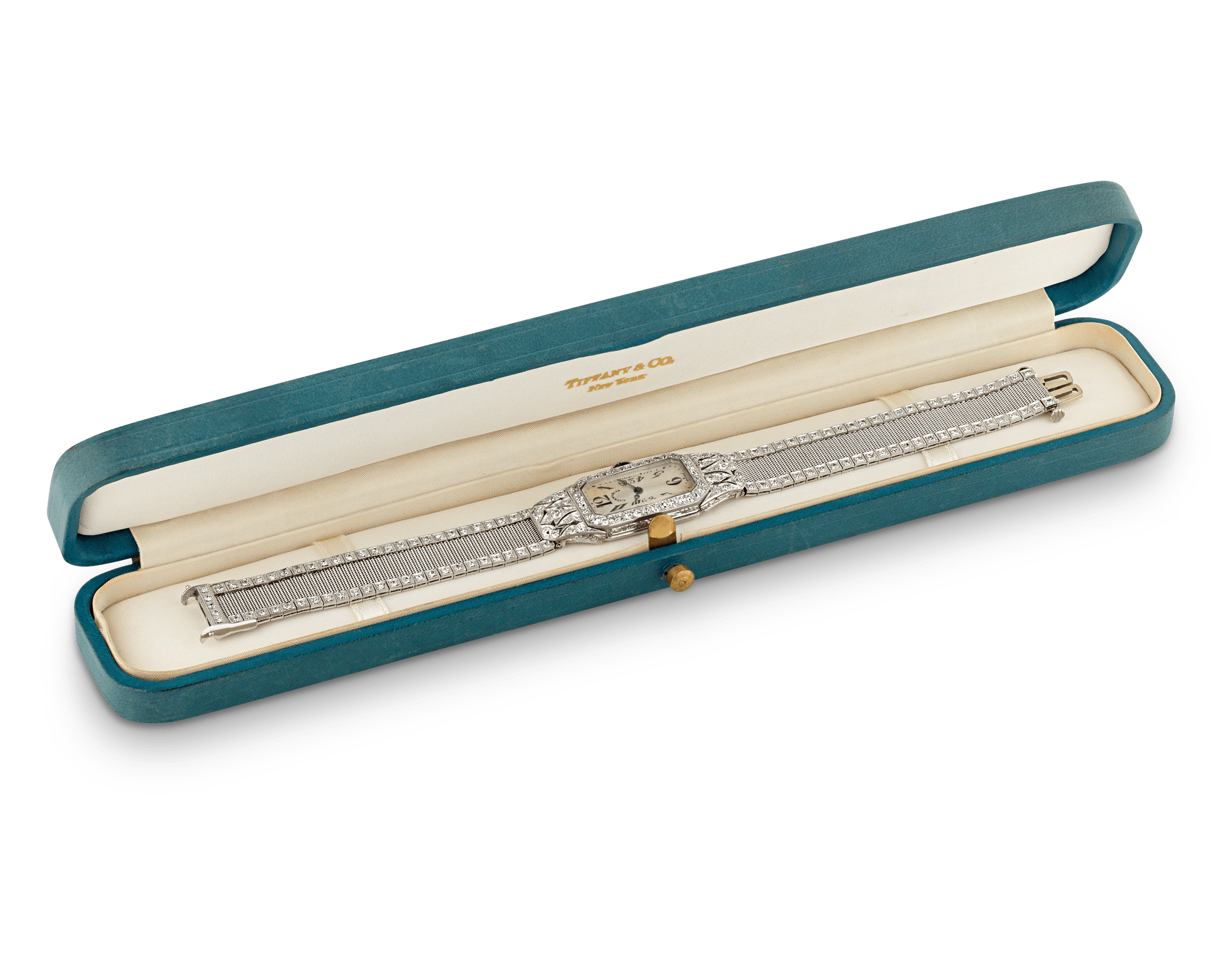 Tiffany & Co. and Oscar Heyman Art Deco Diamond Wristwatch