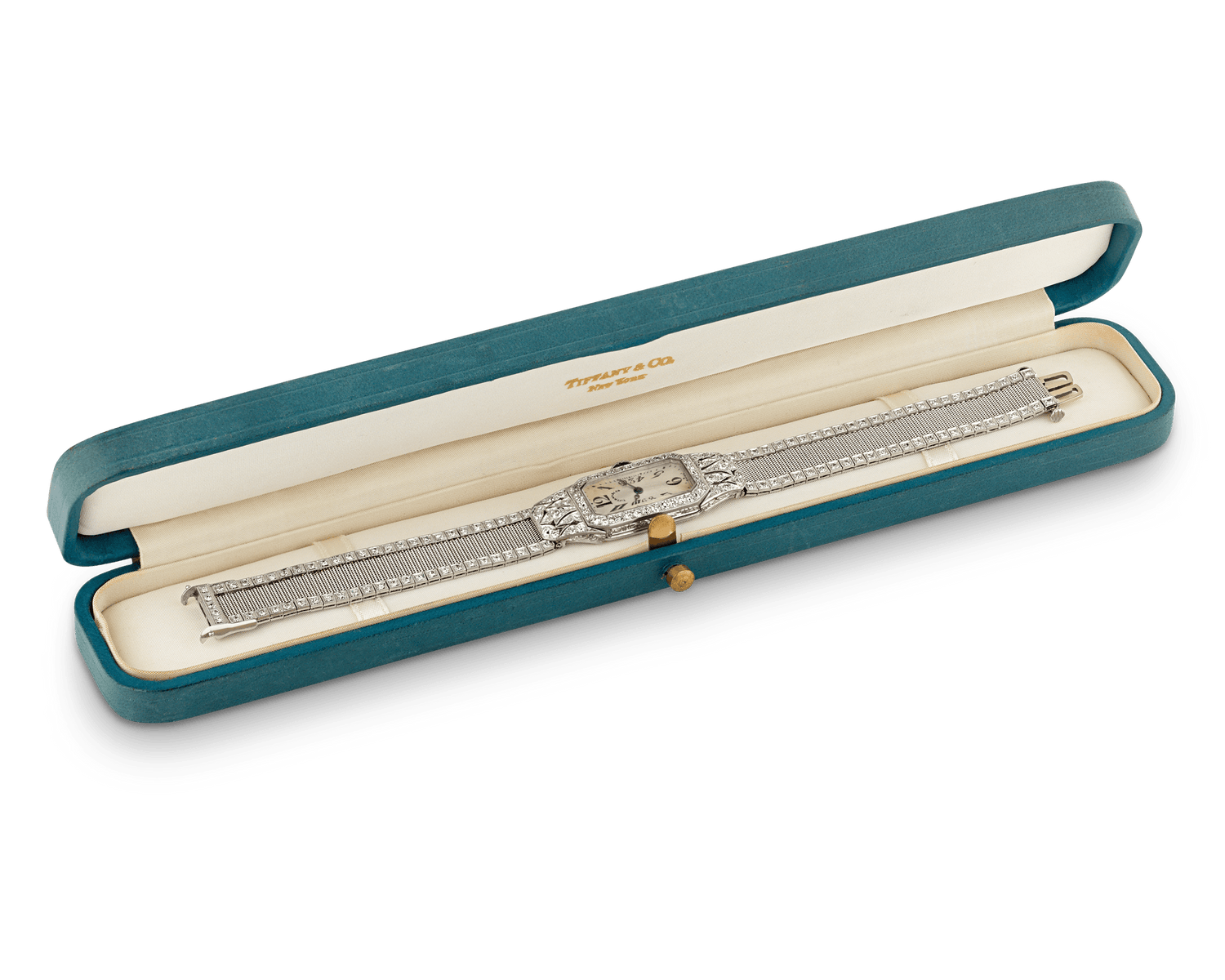 Tiffany & Co. and Oscar Heyman Art Deco Diamond Wristwatch