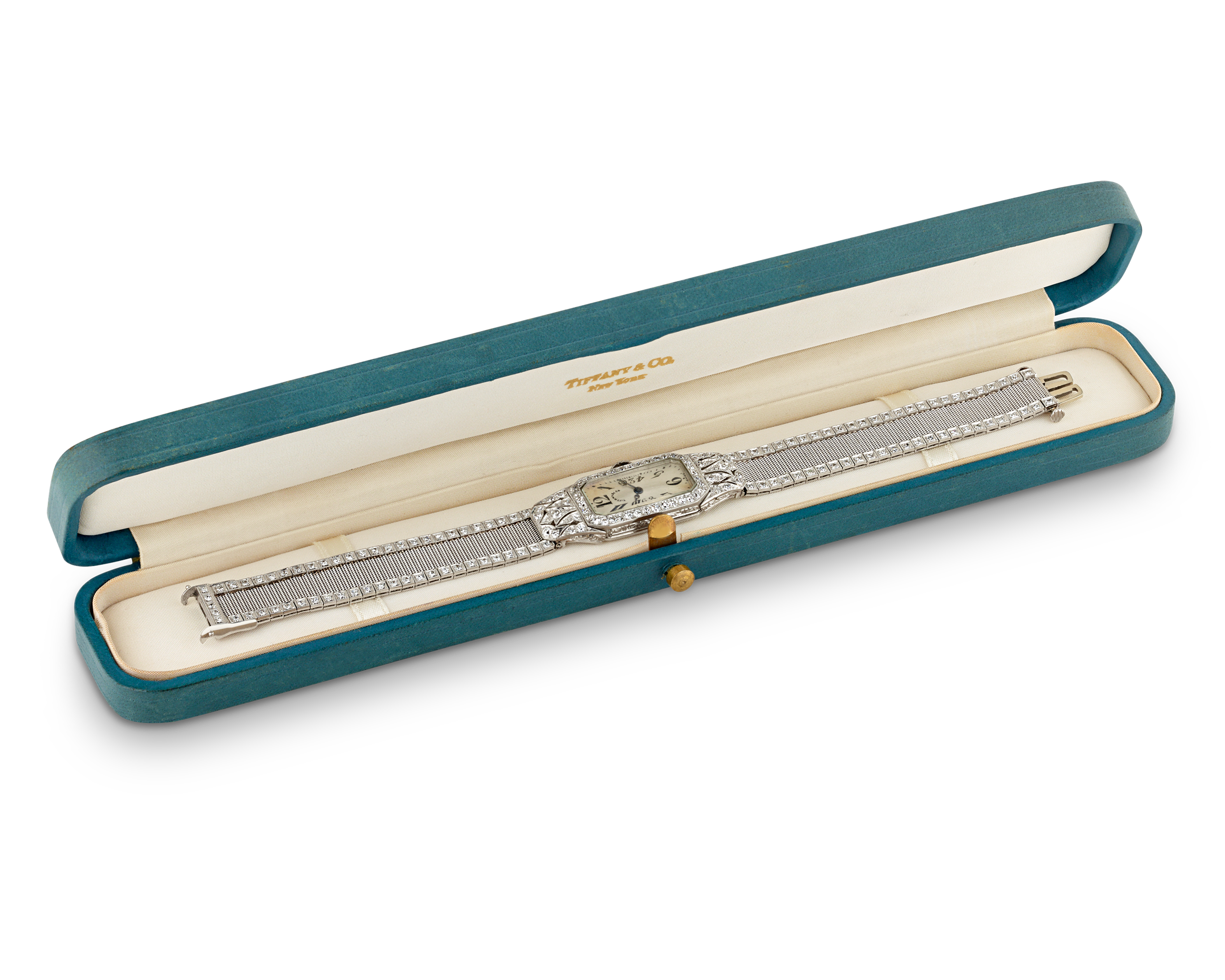 Tiffany & Co. and Oscar Heyman Art Deco Diamond Wristwatch