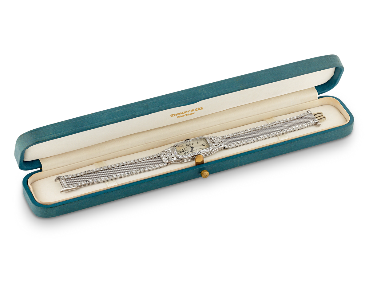 Tiffany & Co. and Oscar Heyman Art Deco Diamond Wristwatch