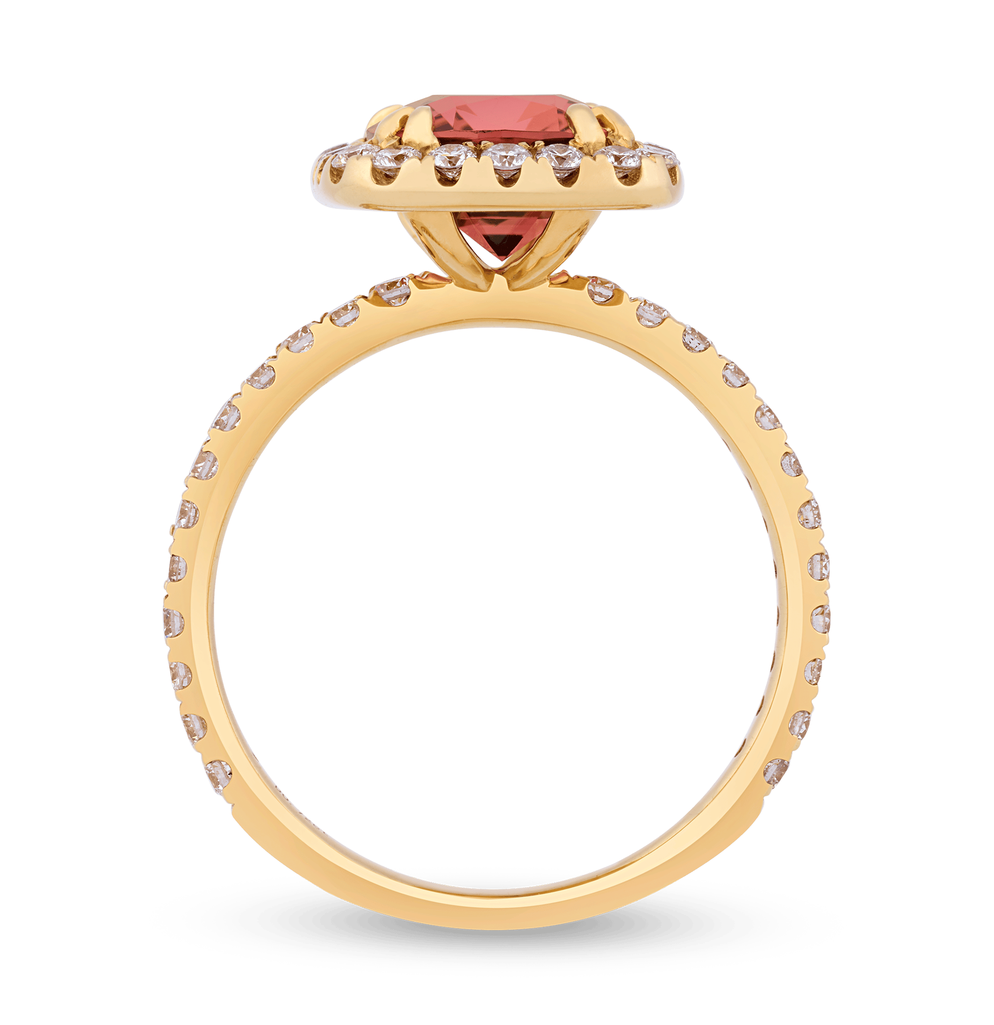 Bi-Color Tourmaline Ring, 2.84 Carats