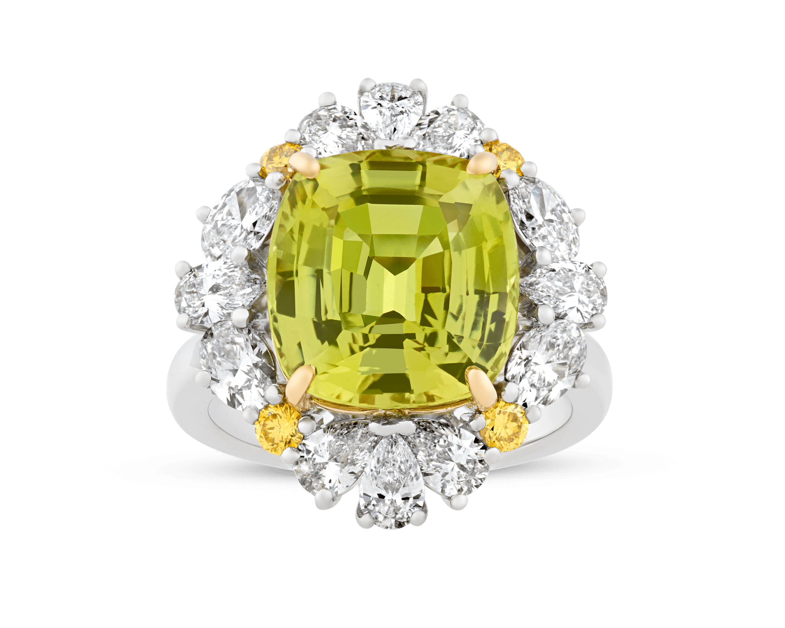 Oscar Heyman Chrysoberyl and Diamond Ring, 8.50 Carats