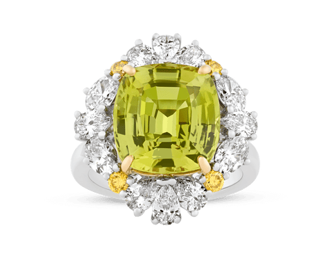 Oscar Heyman Chrysoberyl and Diamond Ring, 8.50 Carats