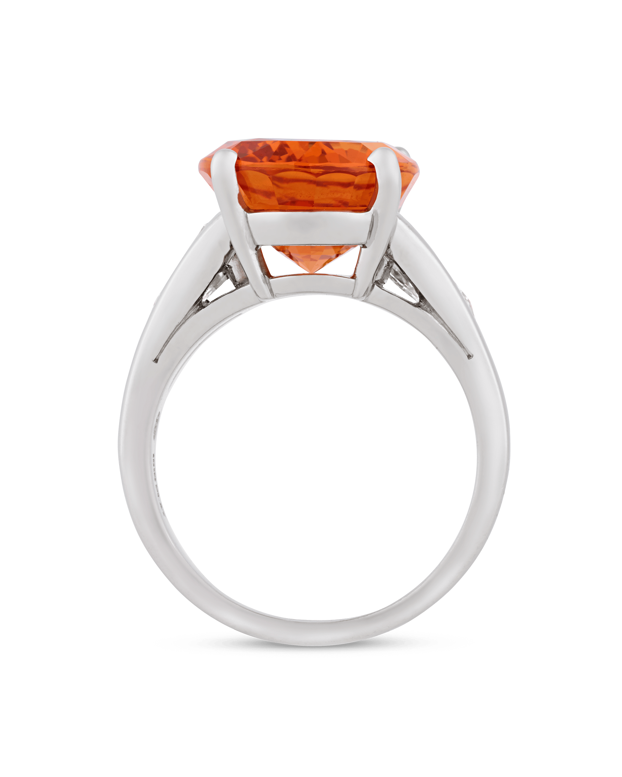 Oscar Heyman Ceylon Orange Sapphire Ring, 10.68 Carats