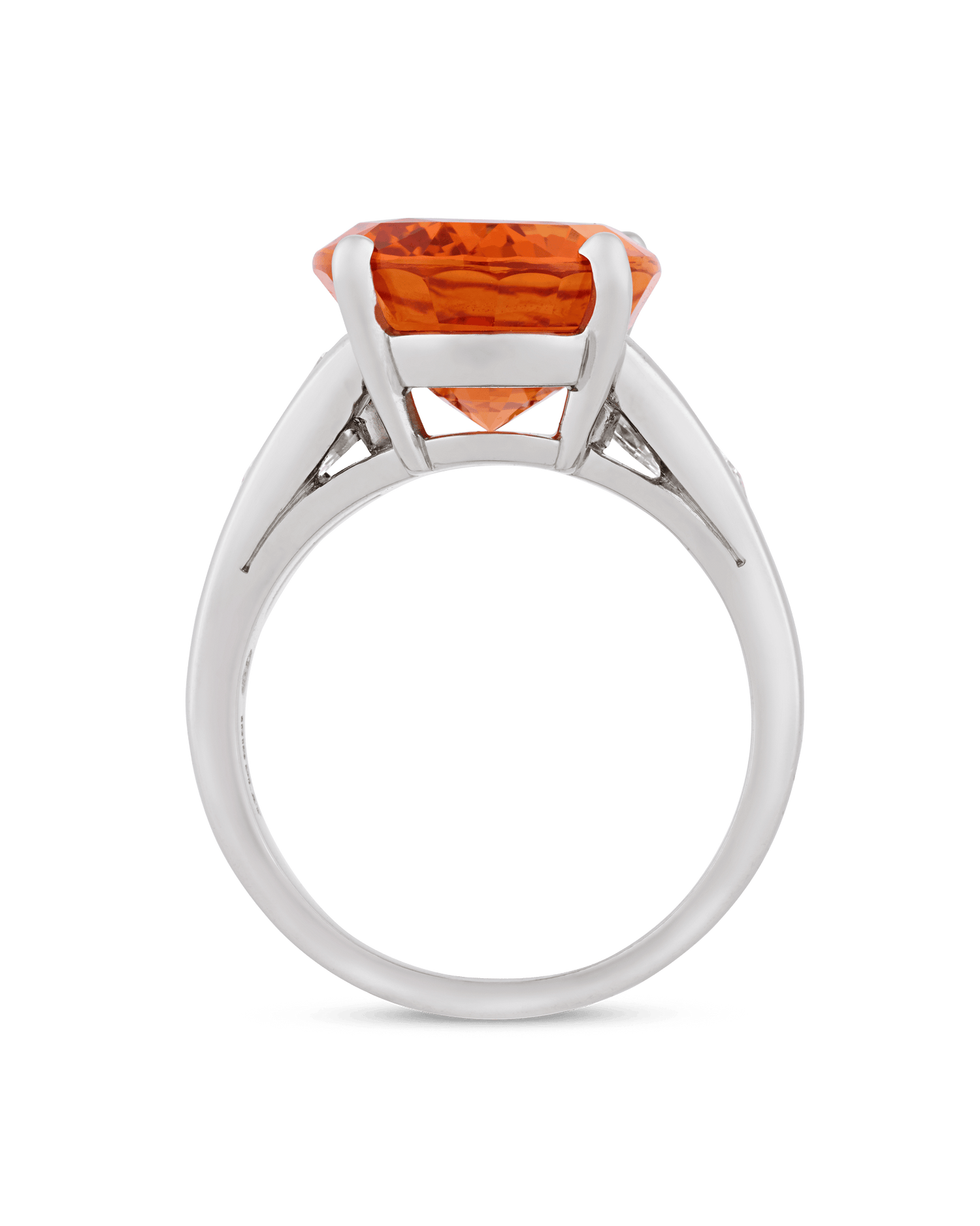 Oscar Heyman Ceylon Orange Sapphire Ring, 10.68 Carats