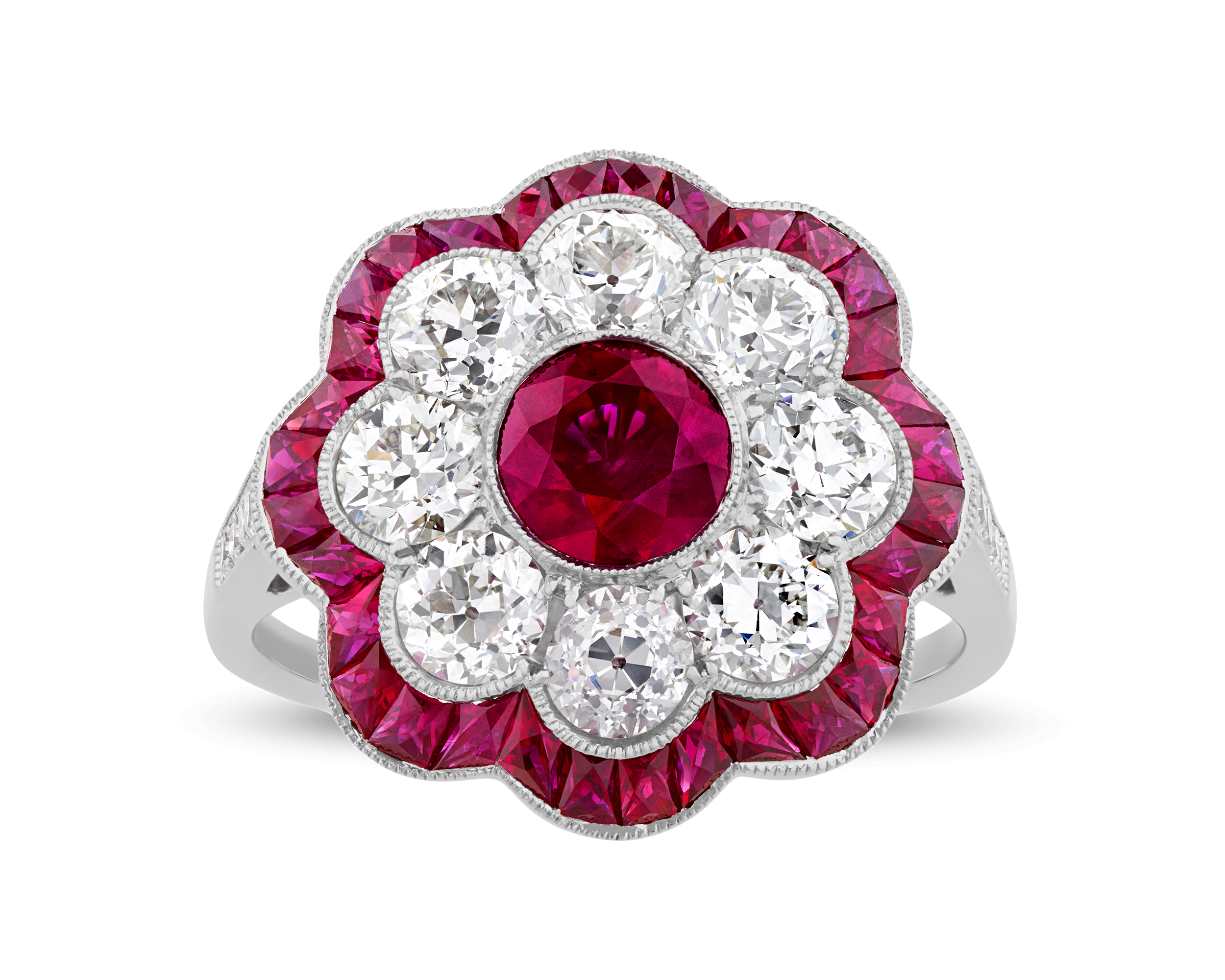 Floral Ruby Ring, 2.26 Carats