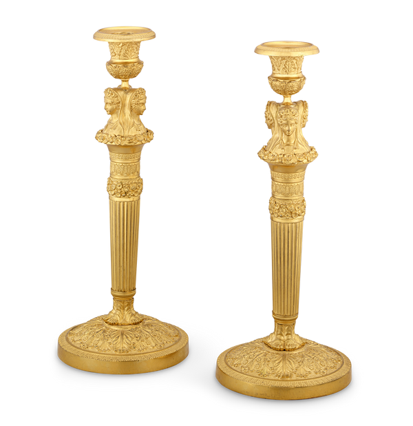 Pair of Empire Candlesticks by Claude Galle