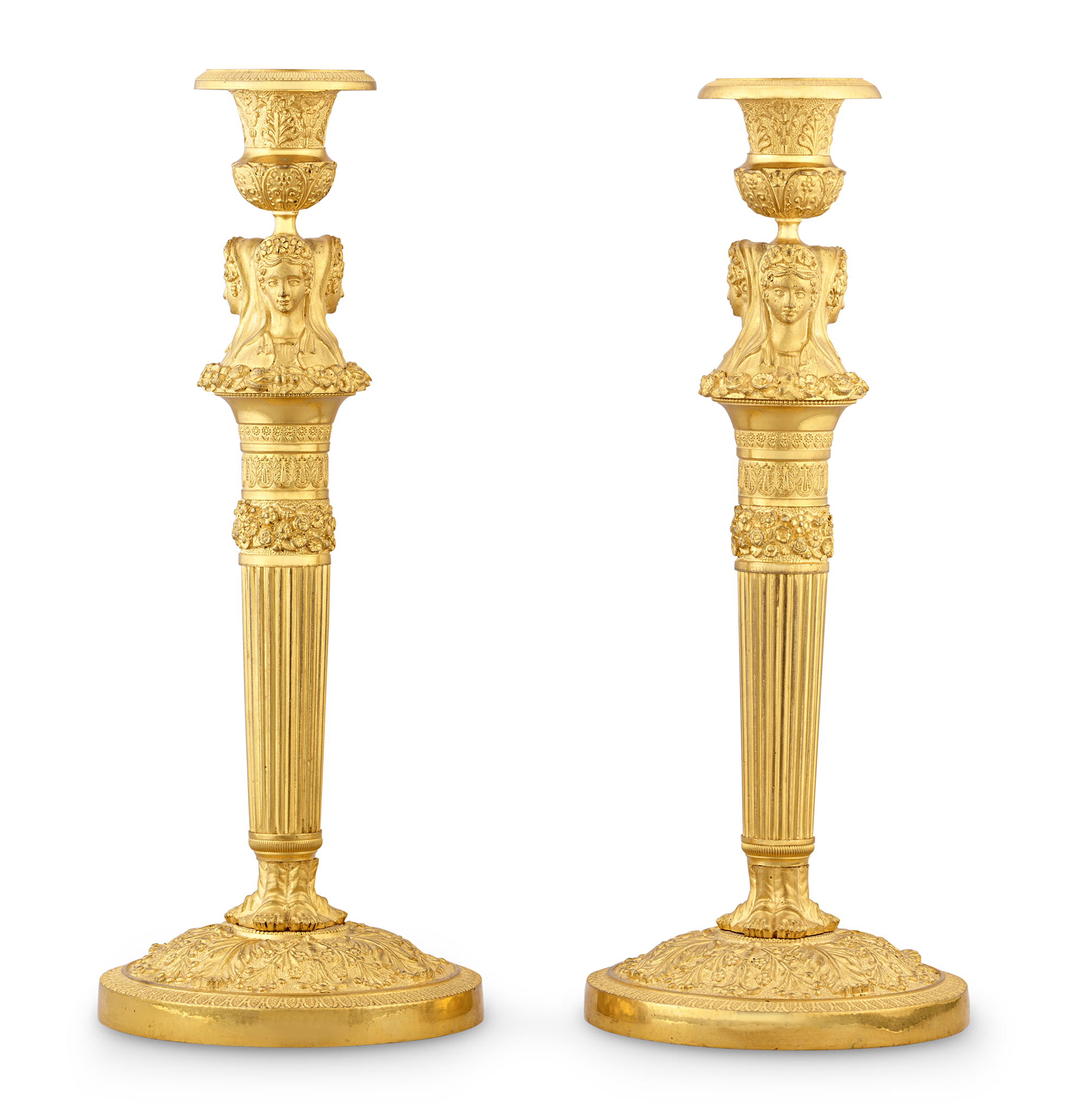 Pair of Empire Candlesticks by Claude Galle