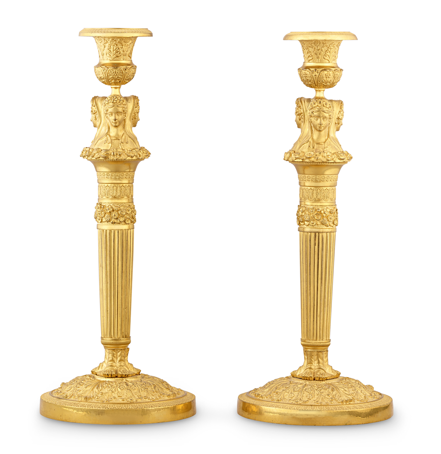 Pair of Empire Candlesticks by Claude Galle
