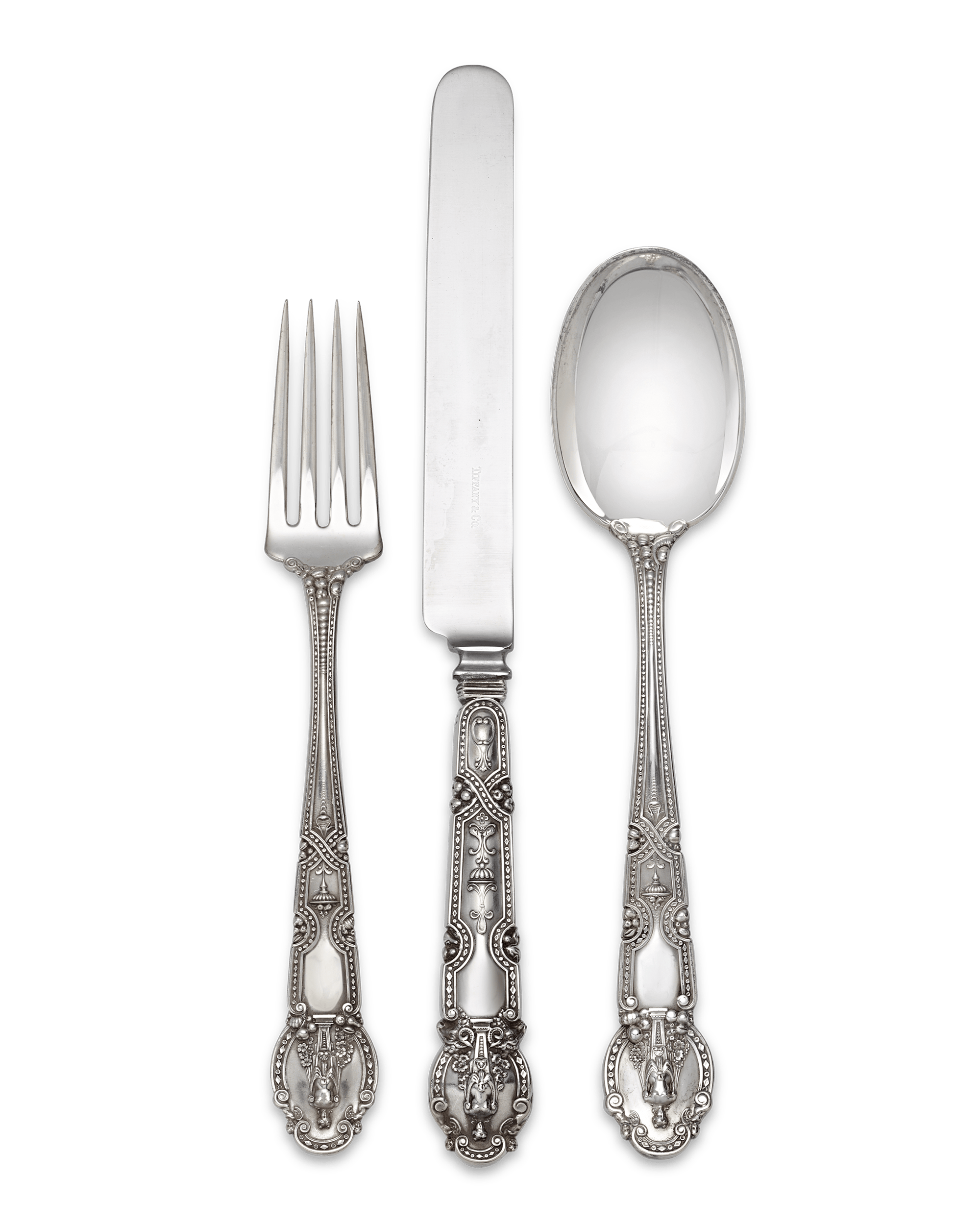 Tiffany & Co. Renaissance Silver Flatware Service, 254 Pieces