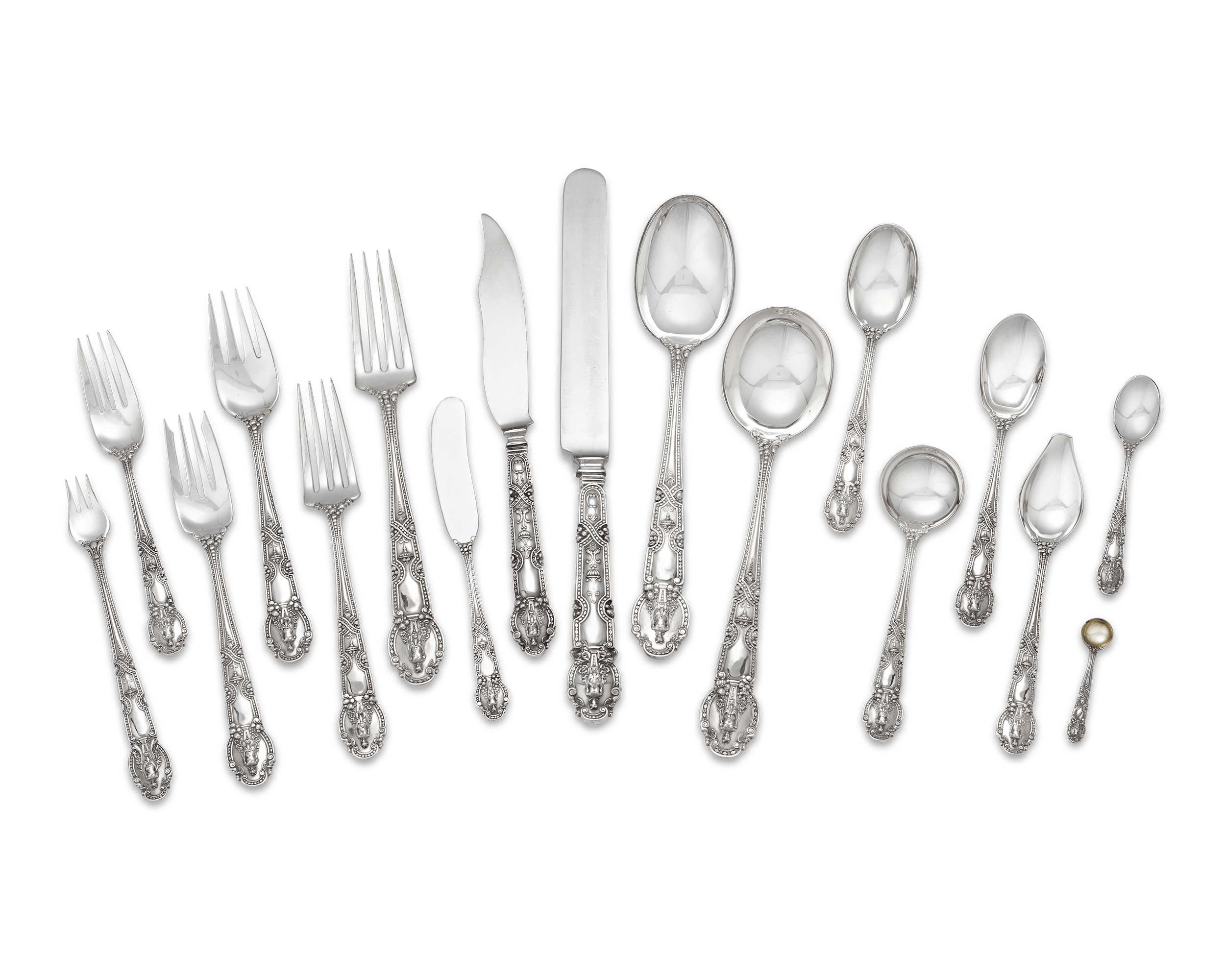 Tiffany & Co. Renaissance Silver Flatware Service, 254 Pieces