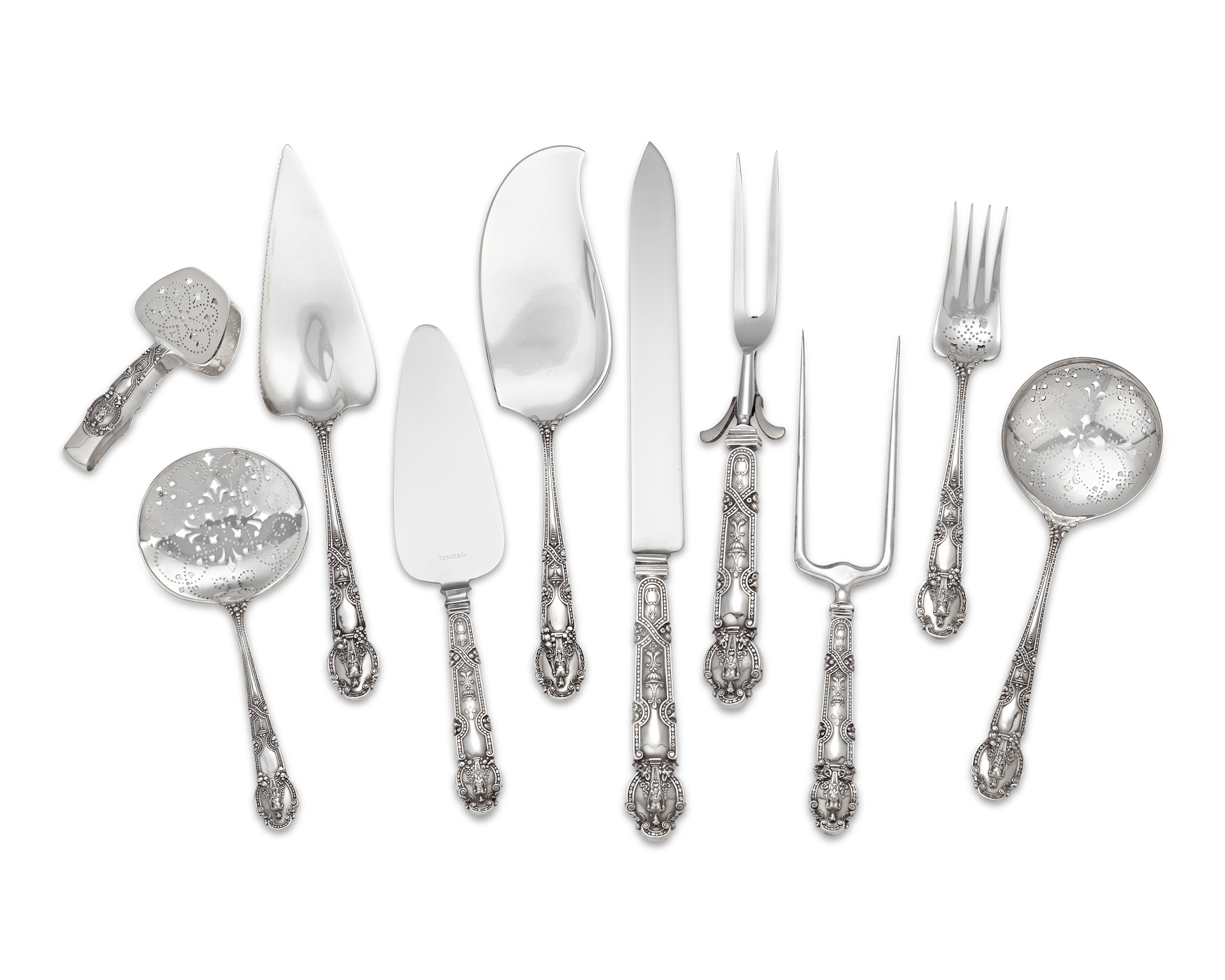 Tiffany & Co. Renaissance Silver Flatware Service, 254 Pieces