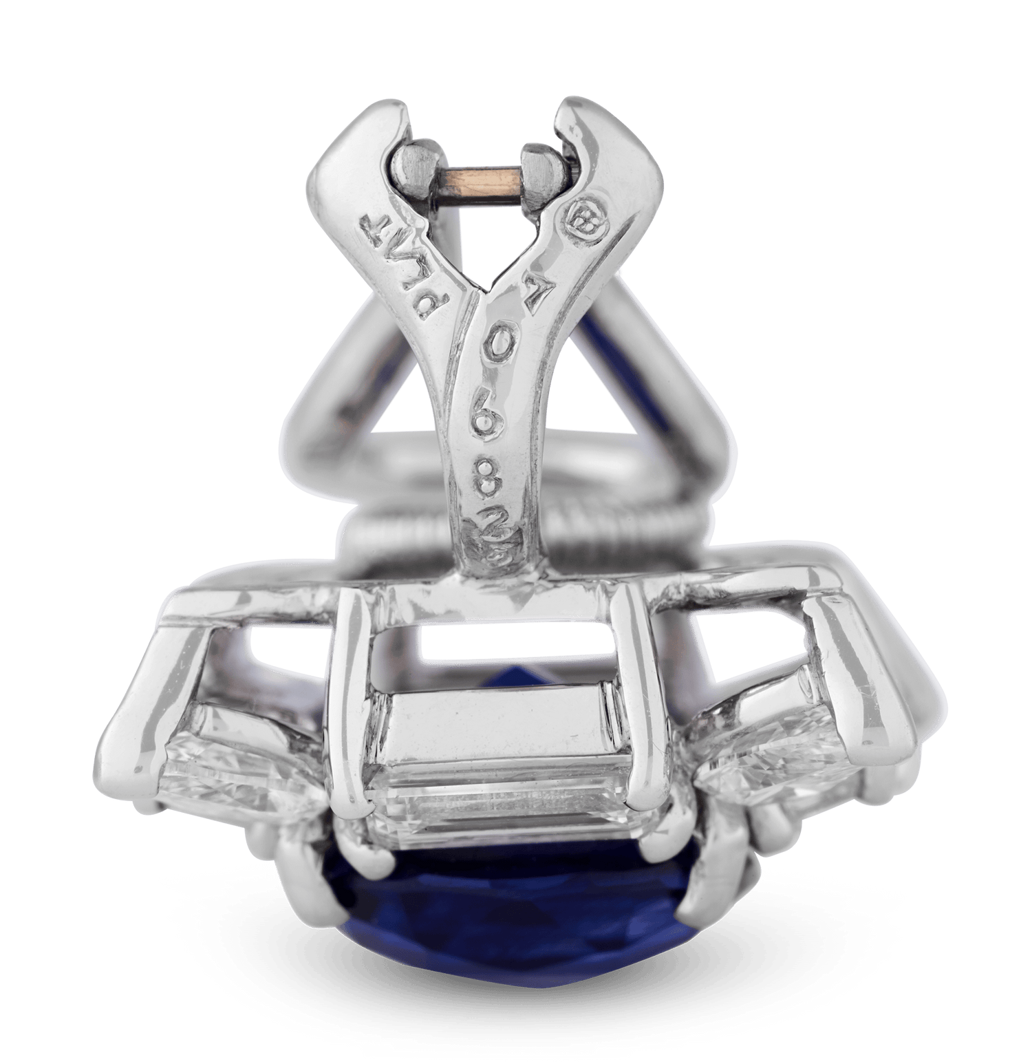 Oscar Heyman Ceylon Sapphire Earrings, 7.89 Carats