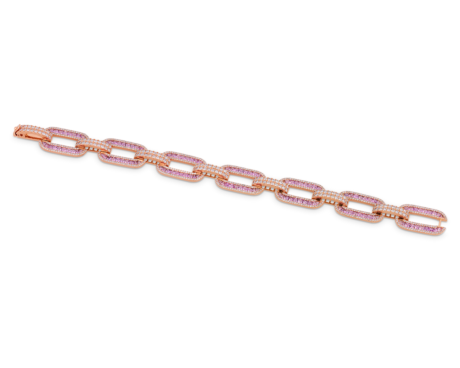 Pink Sapphire Bracelet, 7.09 Carats