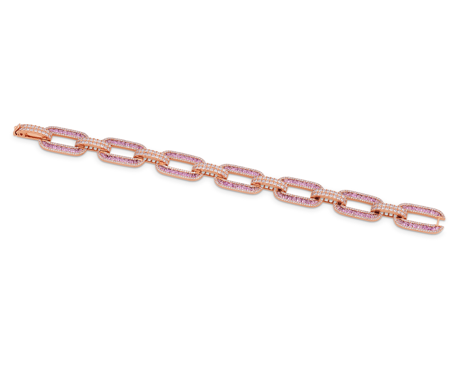 Pink Sapphire Bracelet, 7.09 Carats