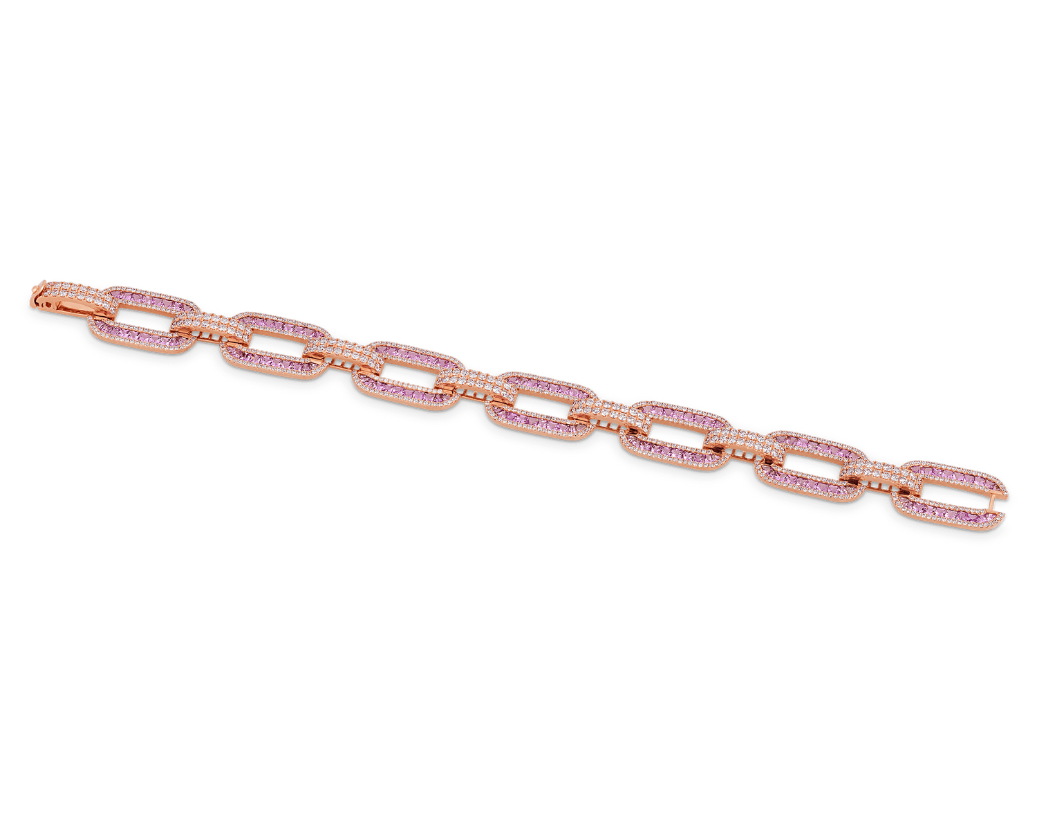 Pink Sapphire Bracelet, 7.09 Carats