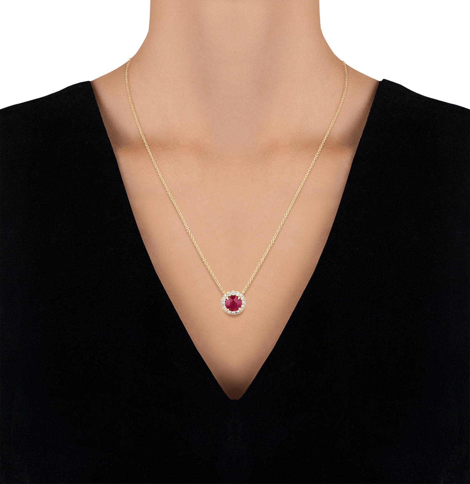 Ruby Necklace, 1.36 Carats