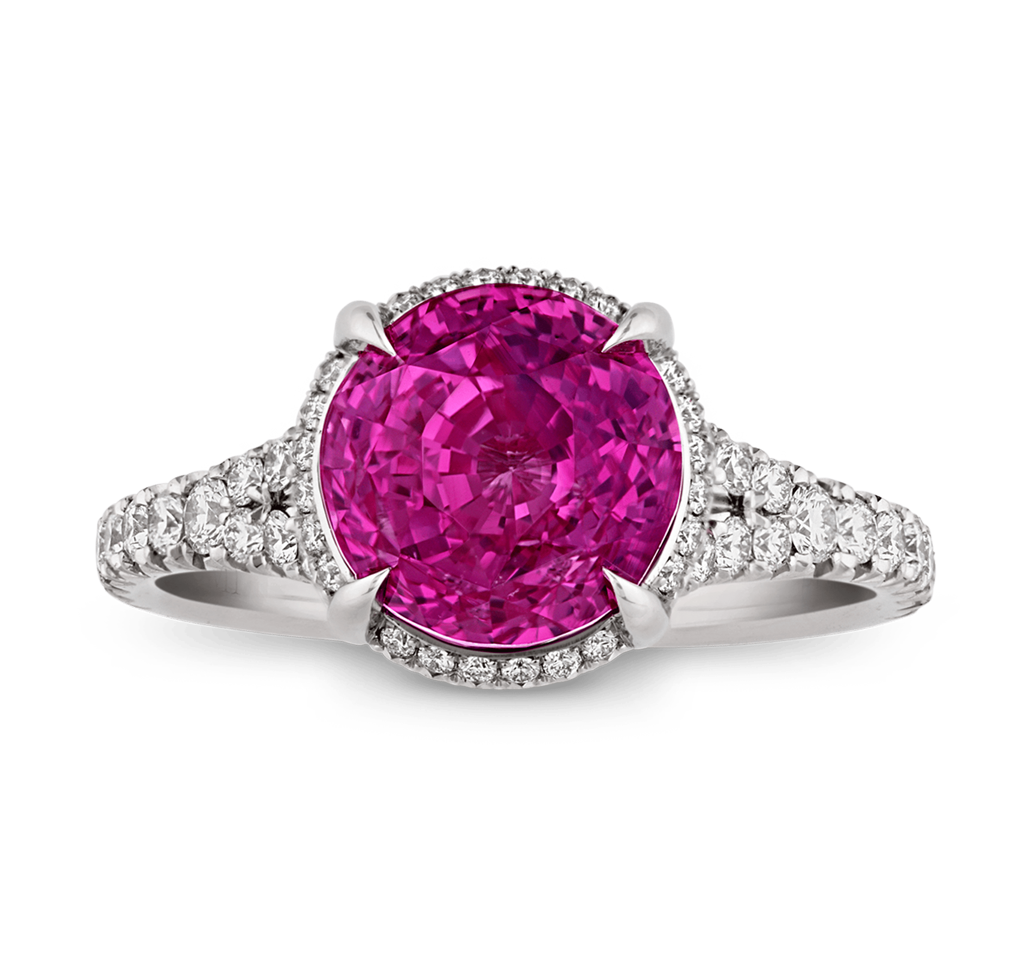 Unheated Ceylon Pink Sapphire Ring, 5.02 Carats