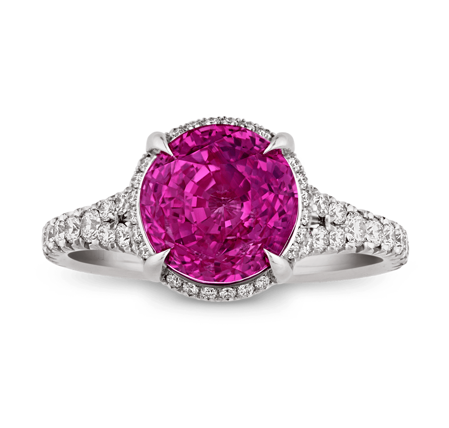 Unheated Ceylon Pink Sapphire Ring, 5.02 Carats