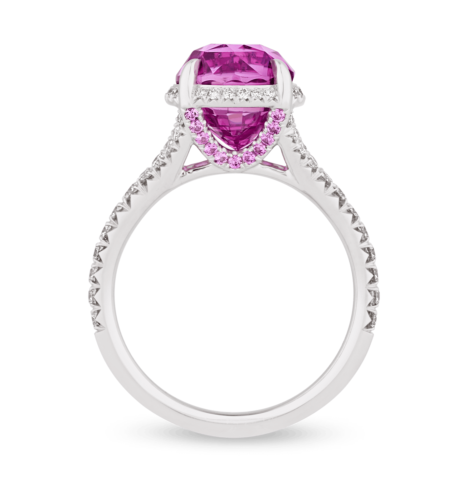 Unheated Ceylon Pink Sapphire Ring, 5.02 Carats
