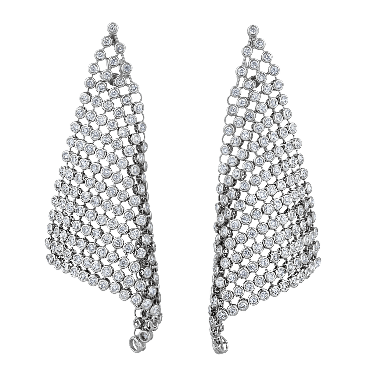 Diamond Cascade Earrings, 4.71 Carats