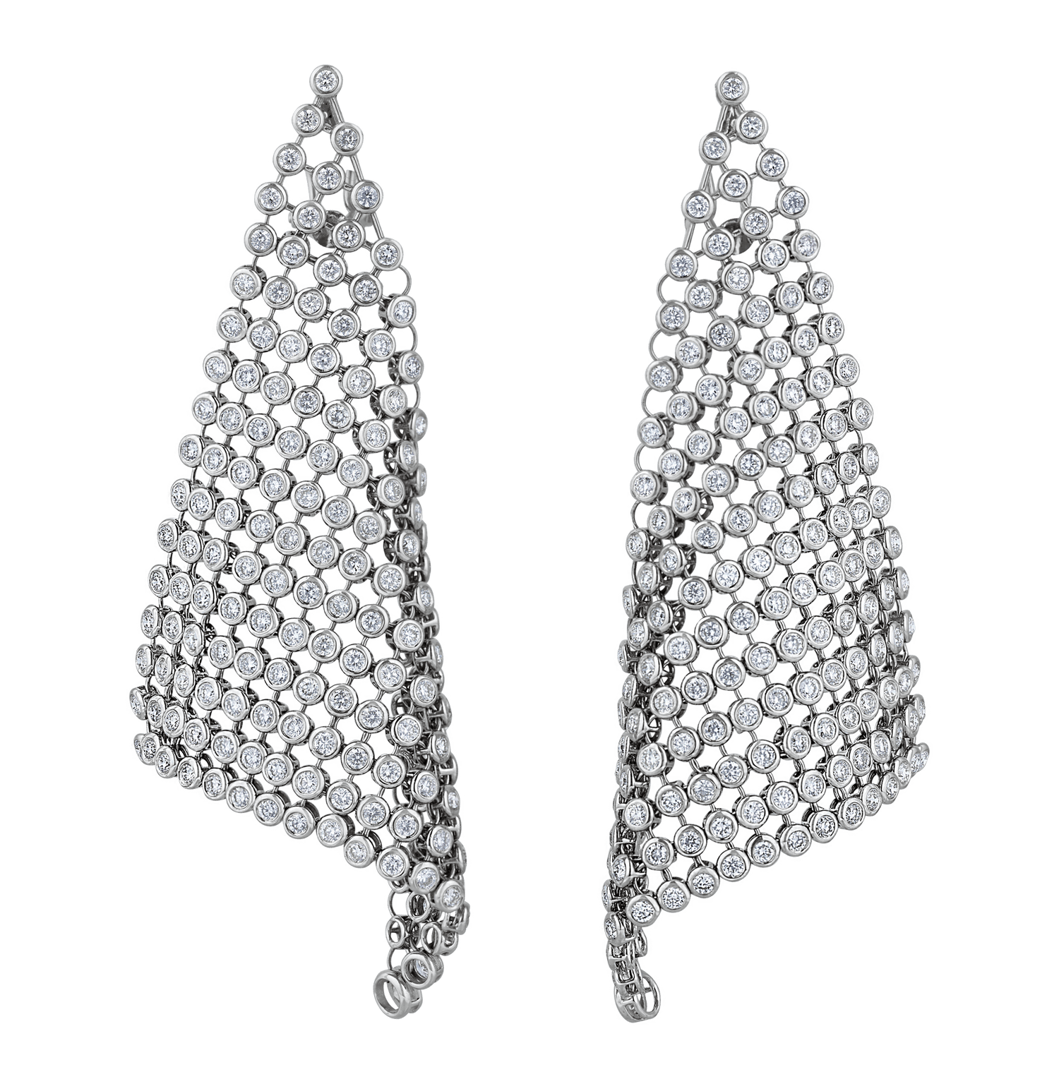 Diamond Cascade Earrings, 4.71 Carats