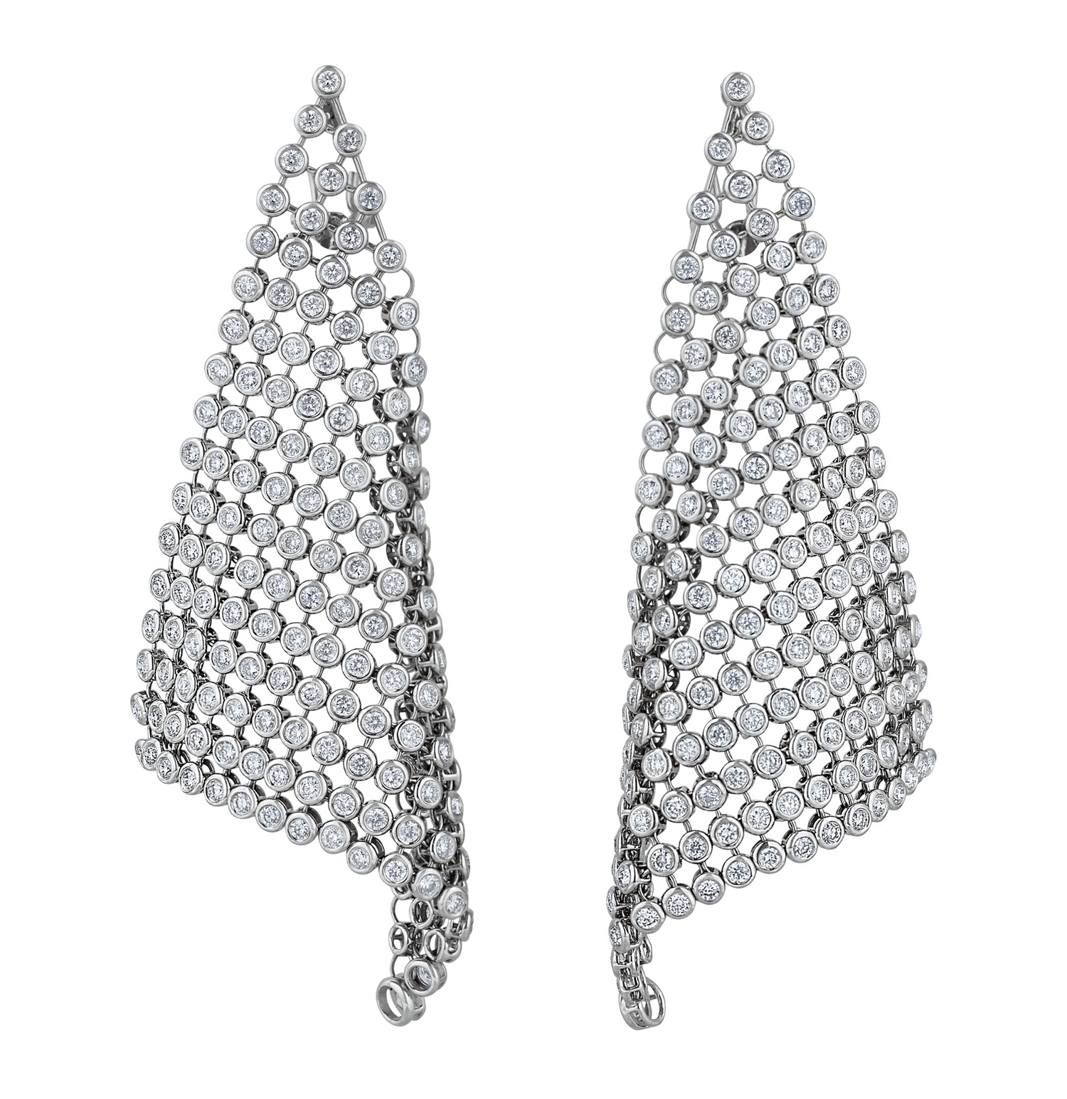 Diamond Cascade Earrings, 4.71 Carats