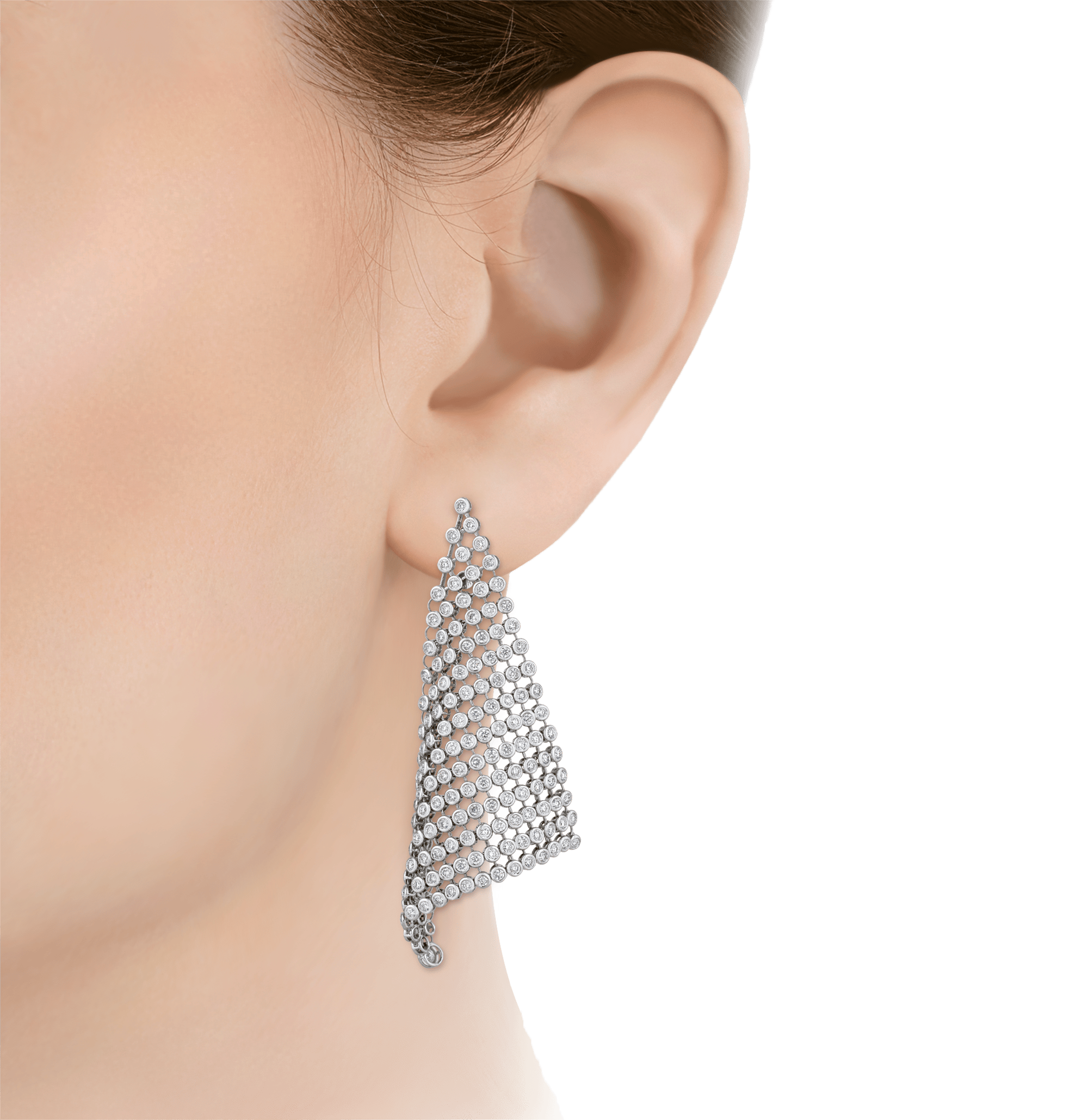 Diamond Cascade Earrings, 4.71 Carats