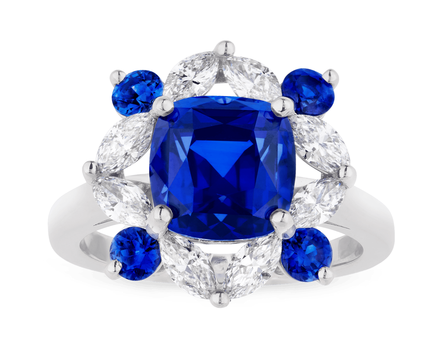 Oscar Heyman Ceylon Sapphire and Diamond Ring, 5.02 Carats