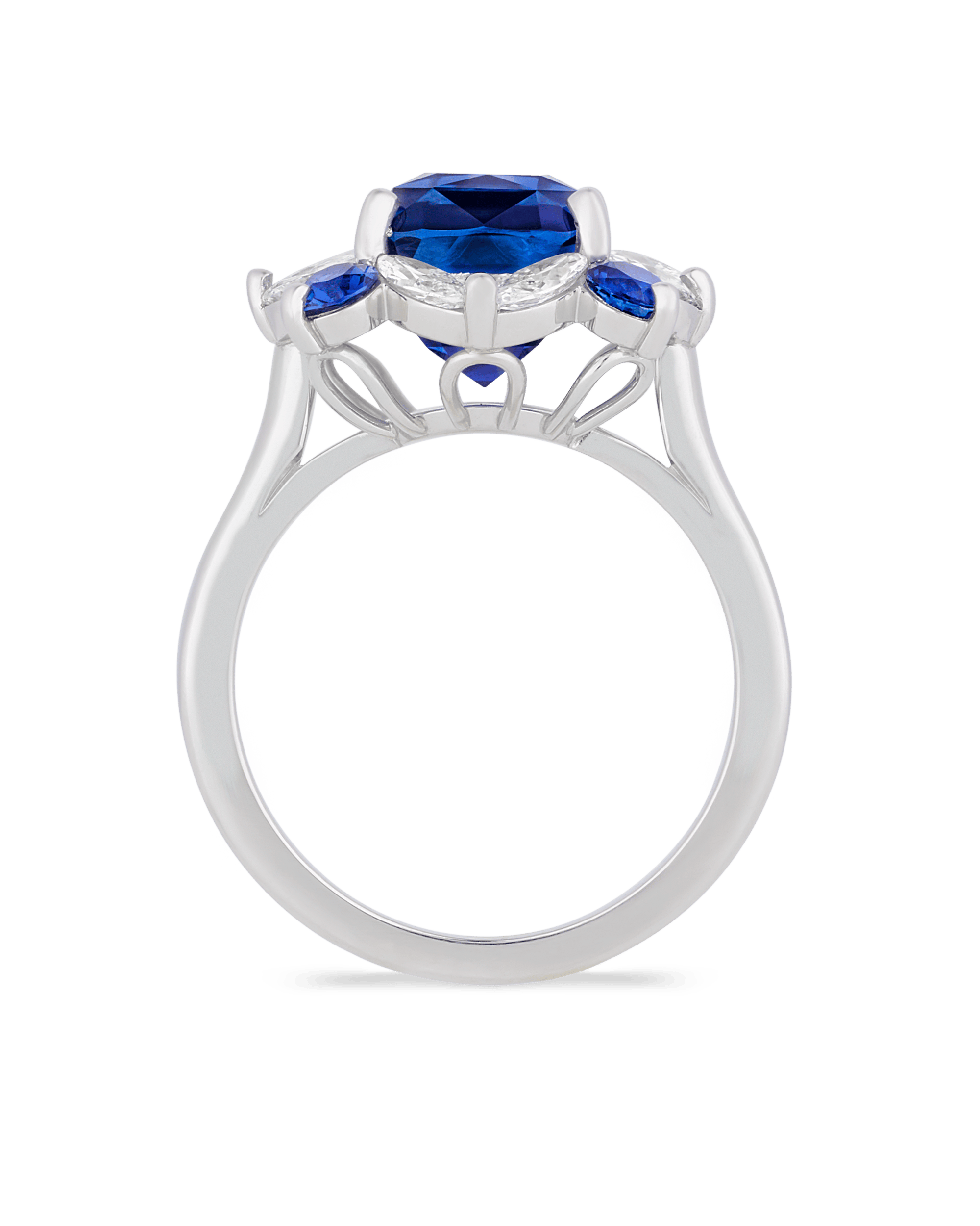 Oscar Heyman Ceylon Sapphire and Diamond Ring, 5.02 Carats