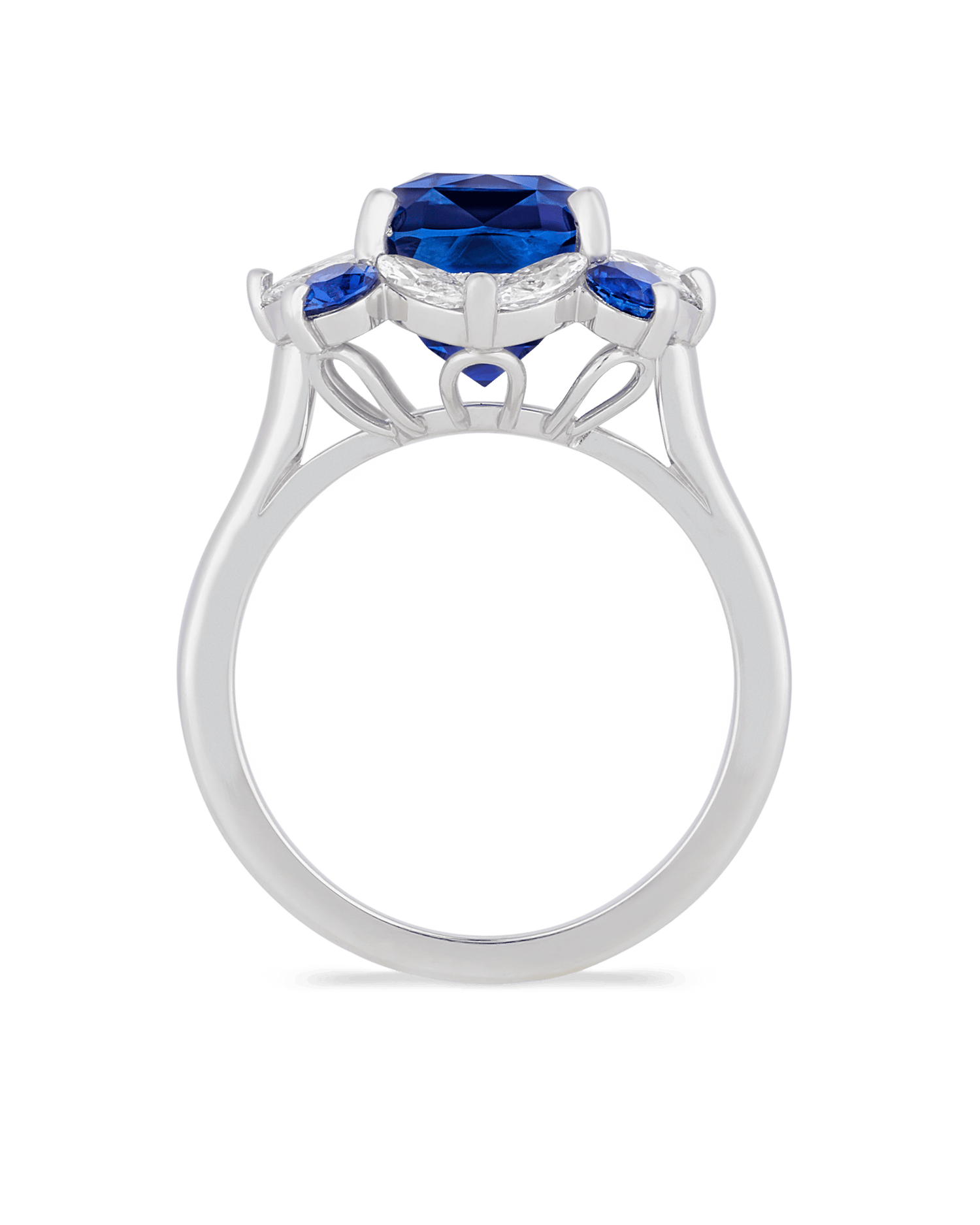 Oscar Heyman Ceylon Sapphire and Diamond Ring, 5.02 Carats