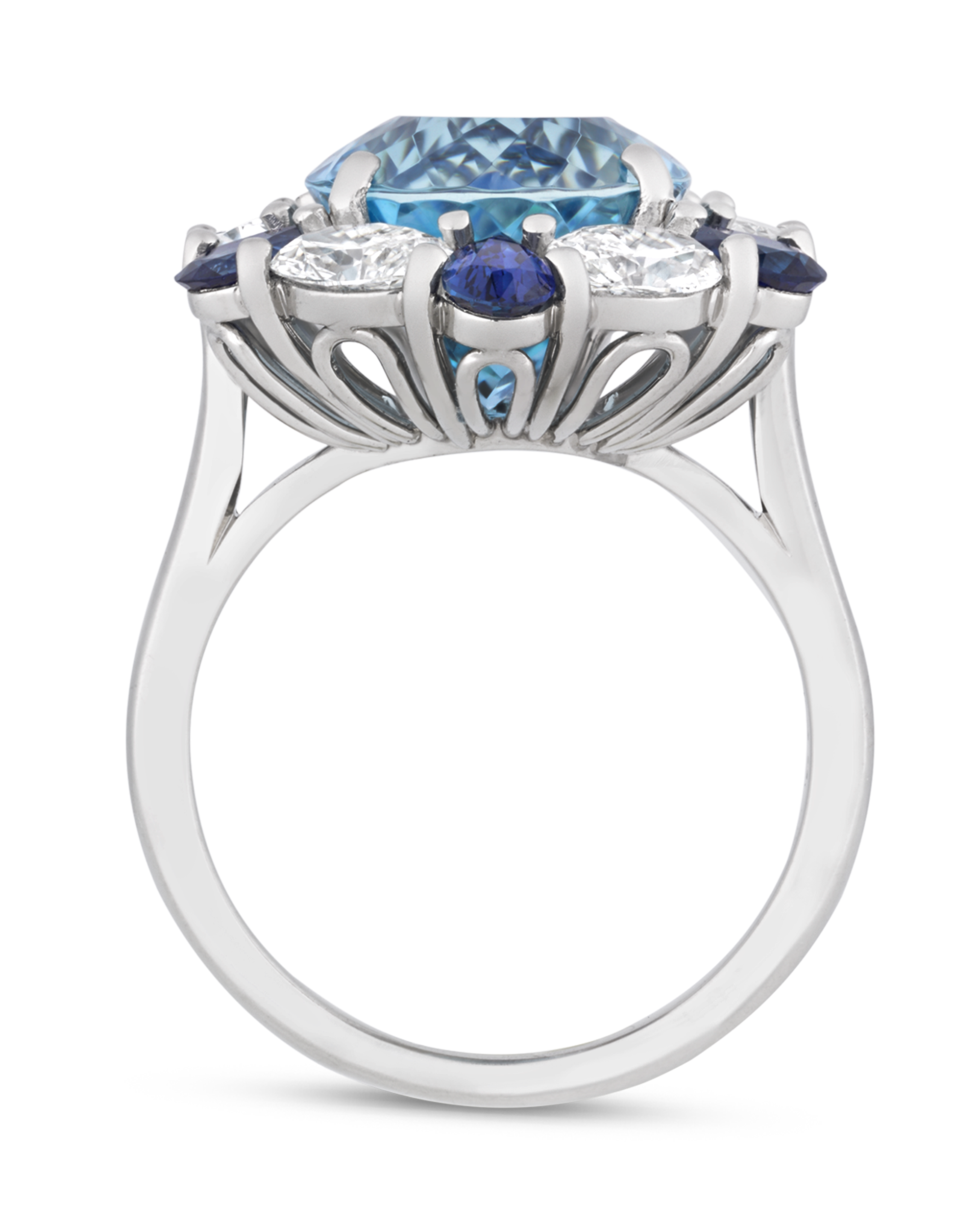 Oscar Heyman Aquamarine Ring, 6.39 Carats