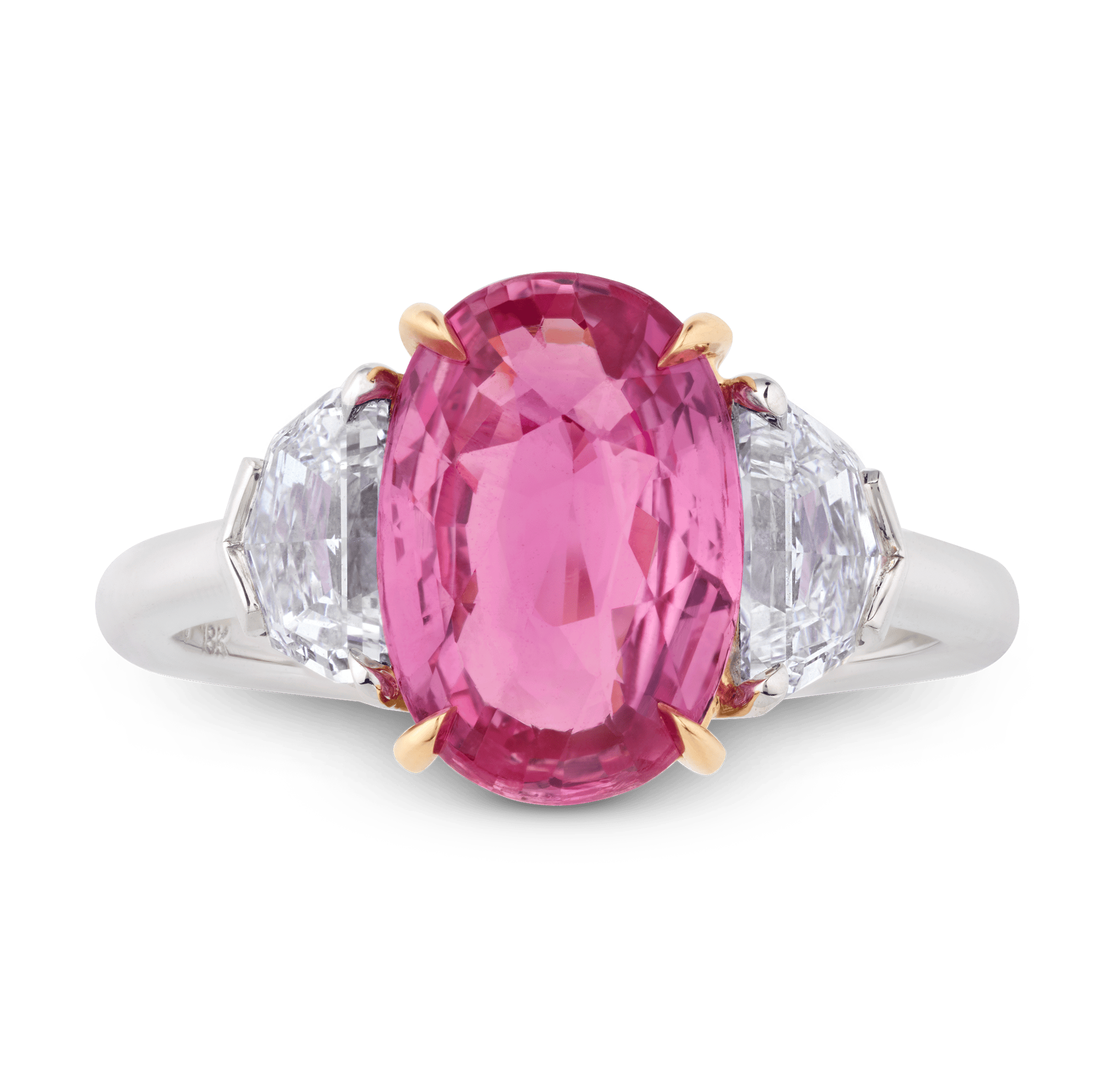 Padparadscha Sapphire Ring, 3.08 Carats