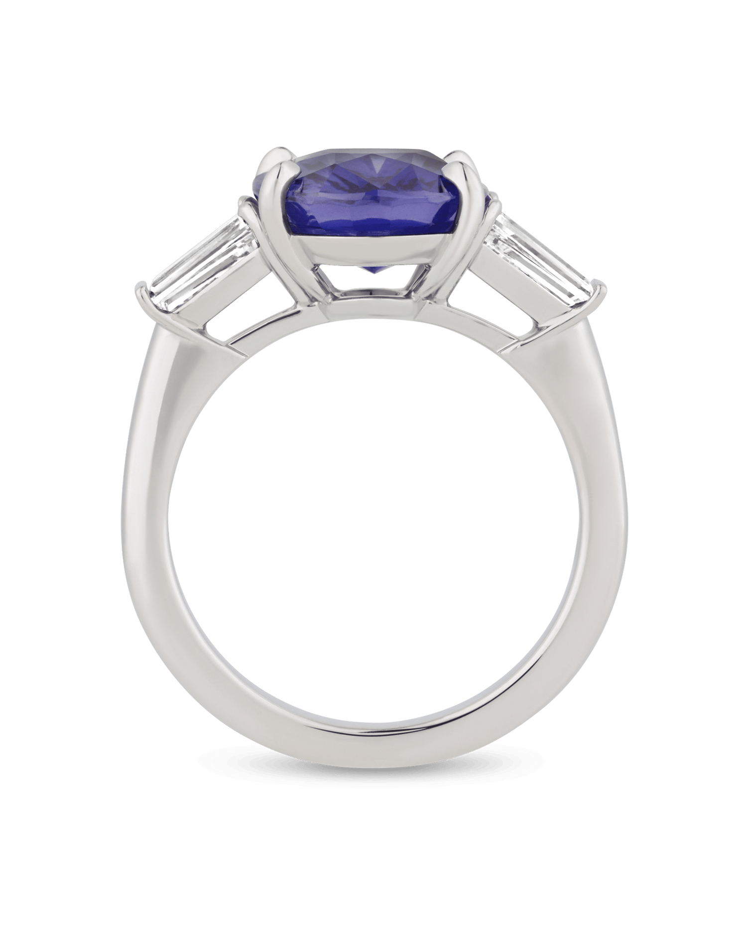 Unheated Purple Sapphire Ring, 5.04 Carats