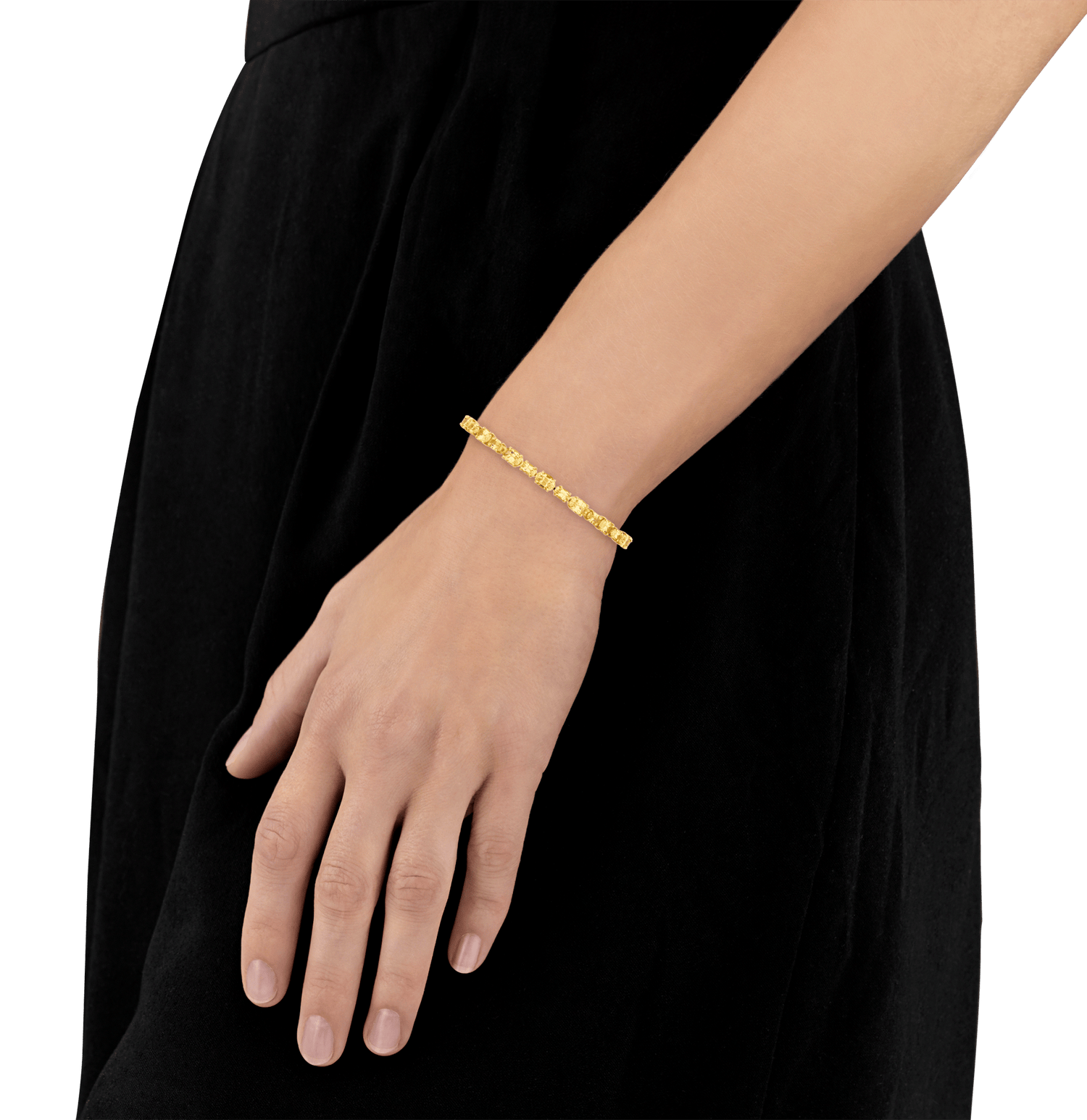 Untreated Yellow Sapphire Line Bracelet, 14.38 Carats