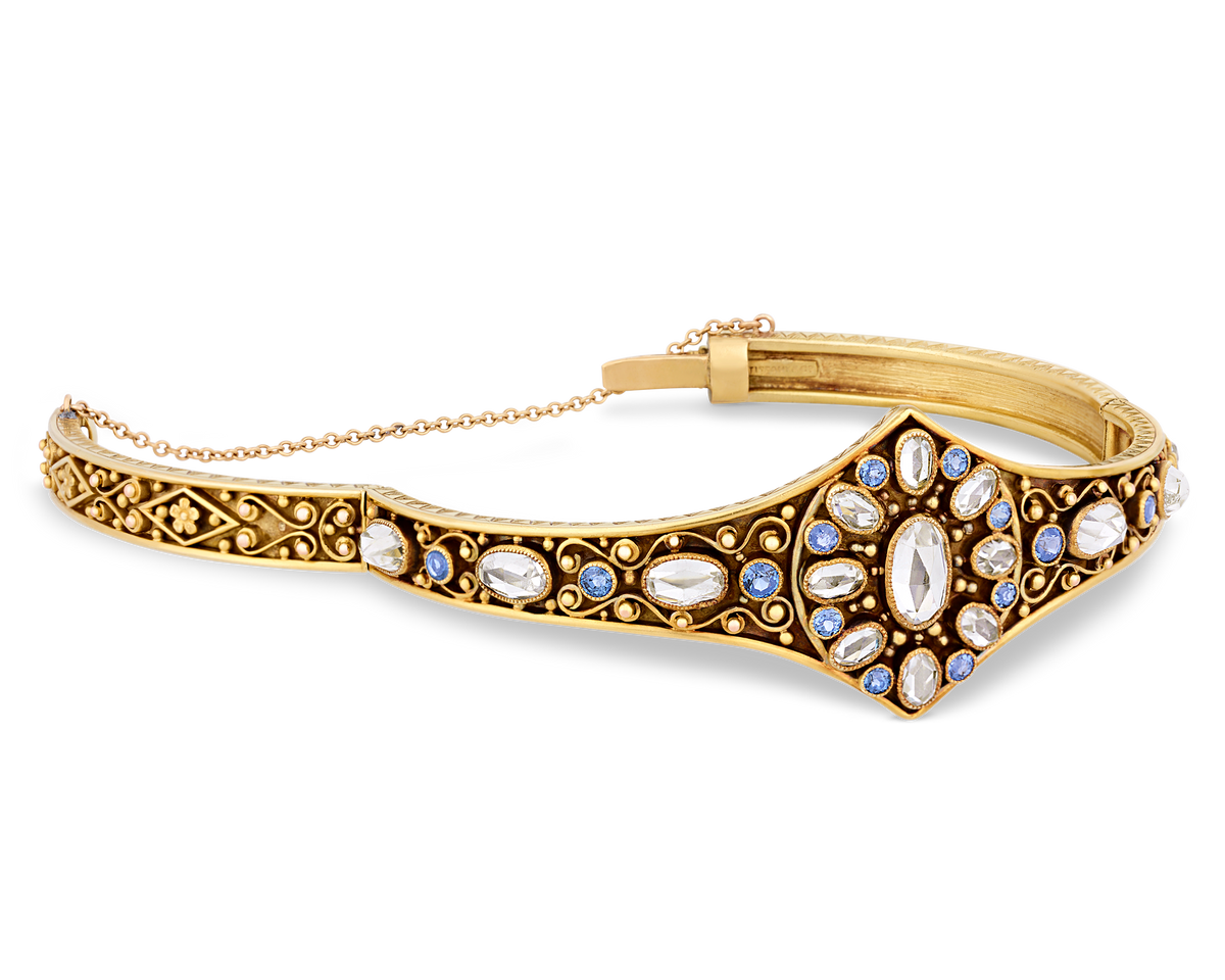 Louis Comfort Tiffany Topaz and Sapphire Bracelet