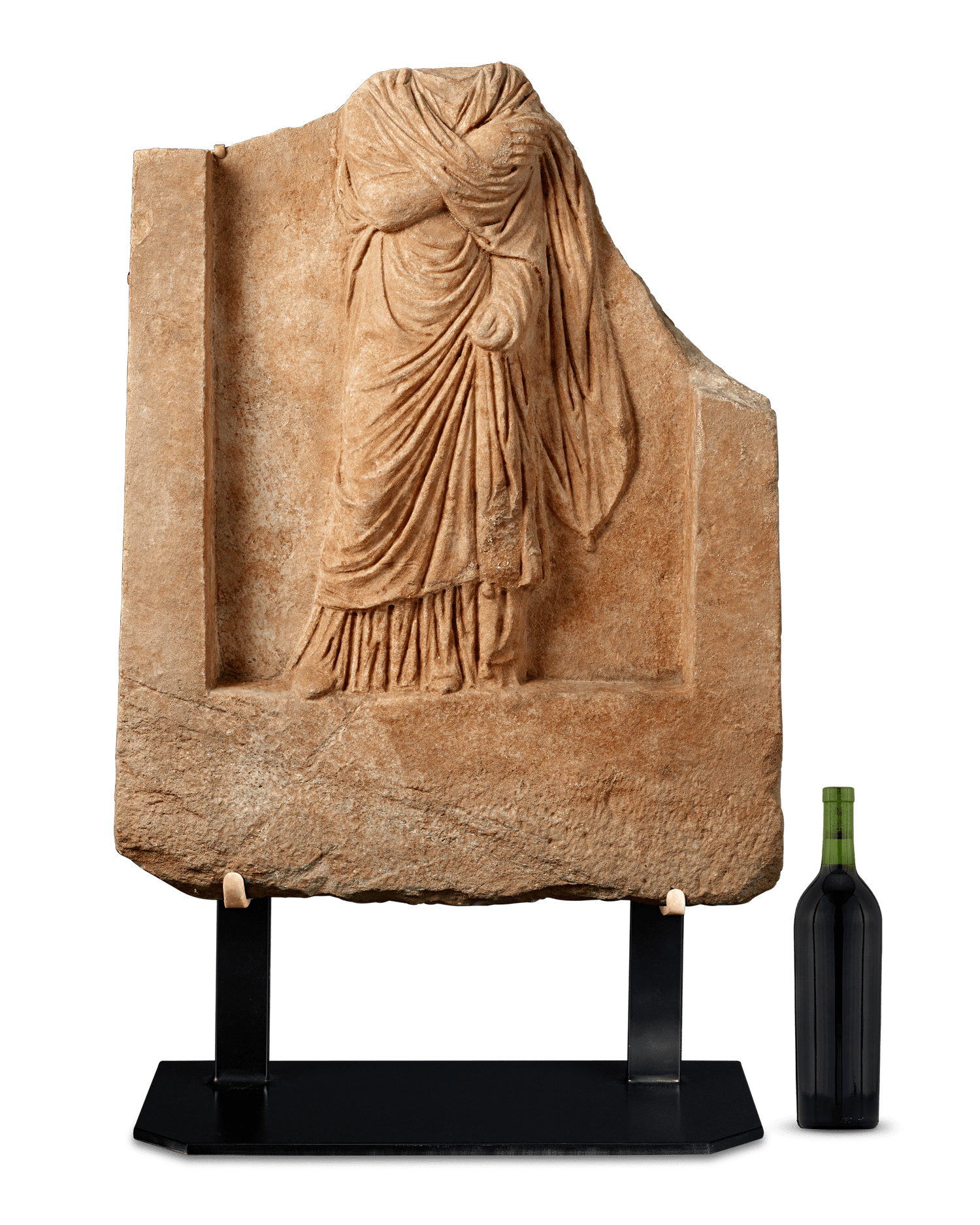 Ancient Roman Stele Relief Fragment