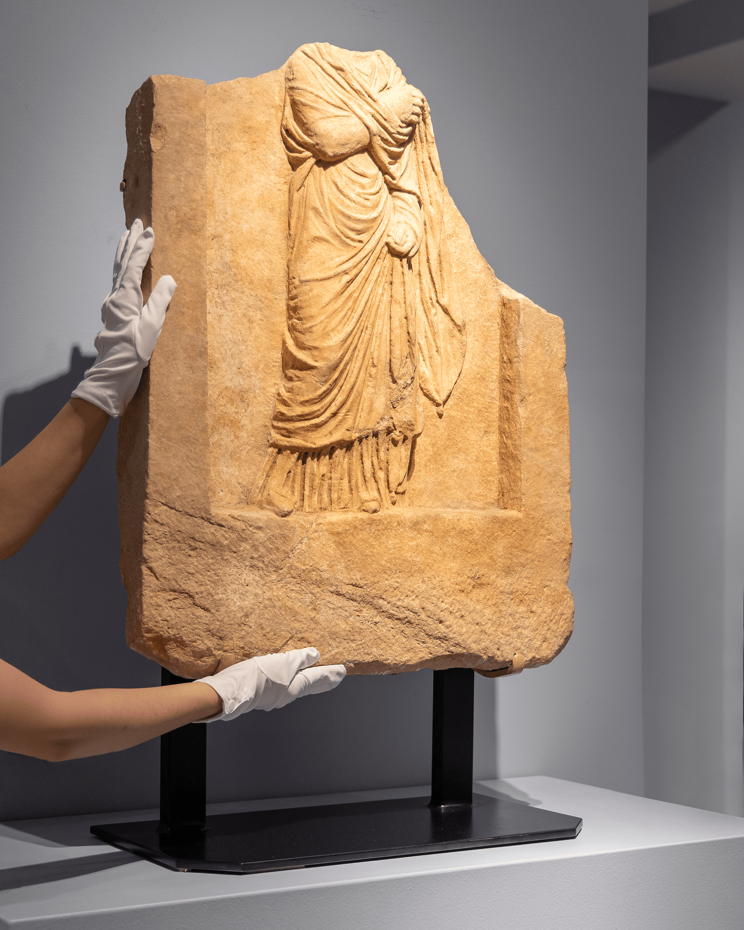 Ancient Roman Stele Relief Fragment