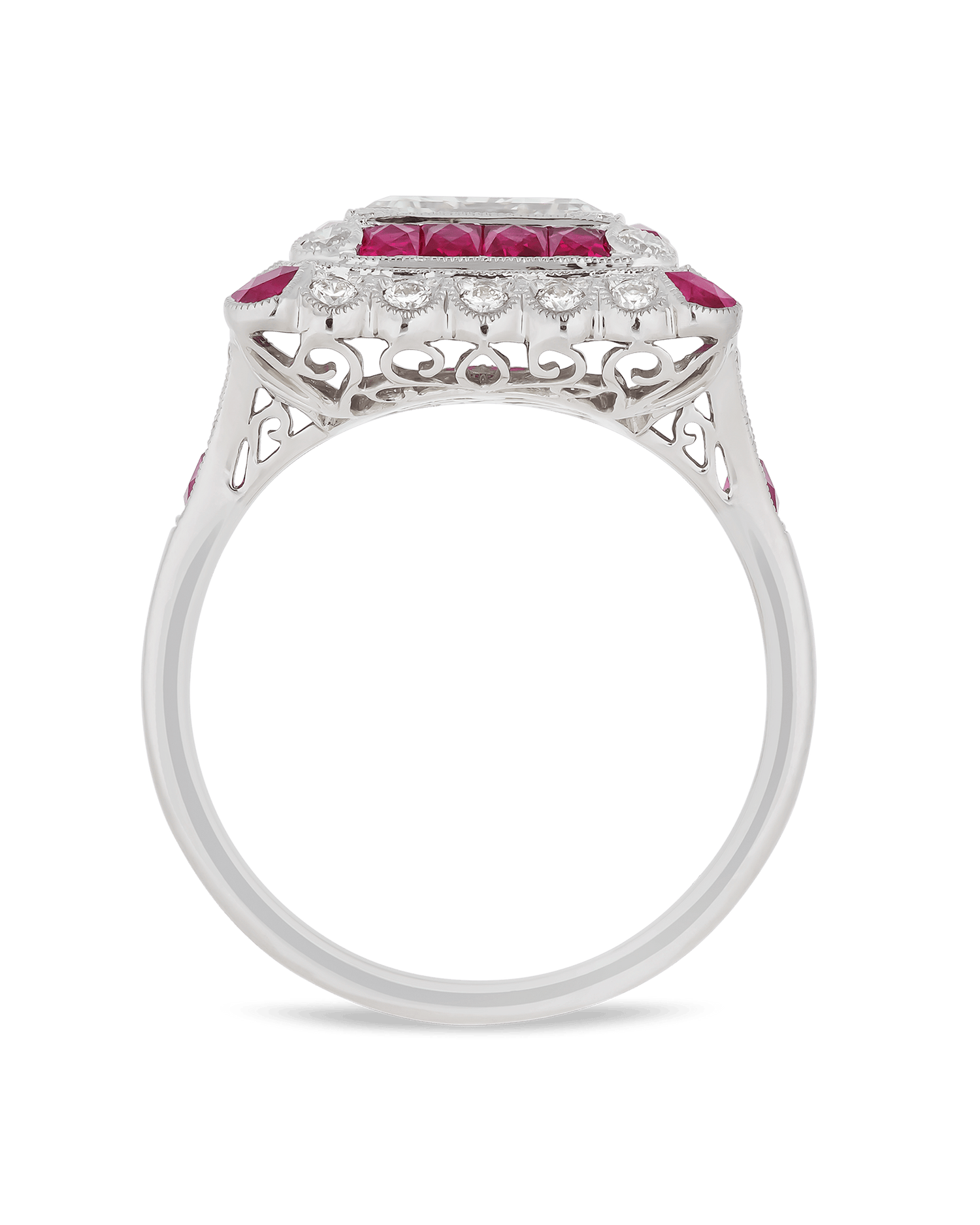 Art Deco-Style Diamond Ring, 1.92 Carats