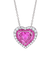 Untreated Heart-Shaped Pink Sapphire Pendant, 3.04 Carats