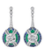 Art Deco-Style Diamond, Sapphire and Emerald Earrings