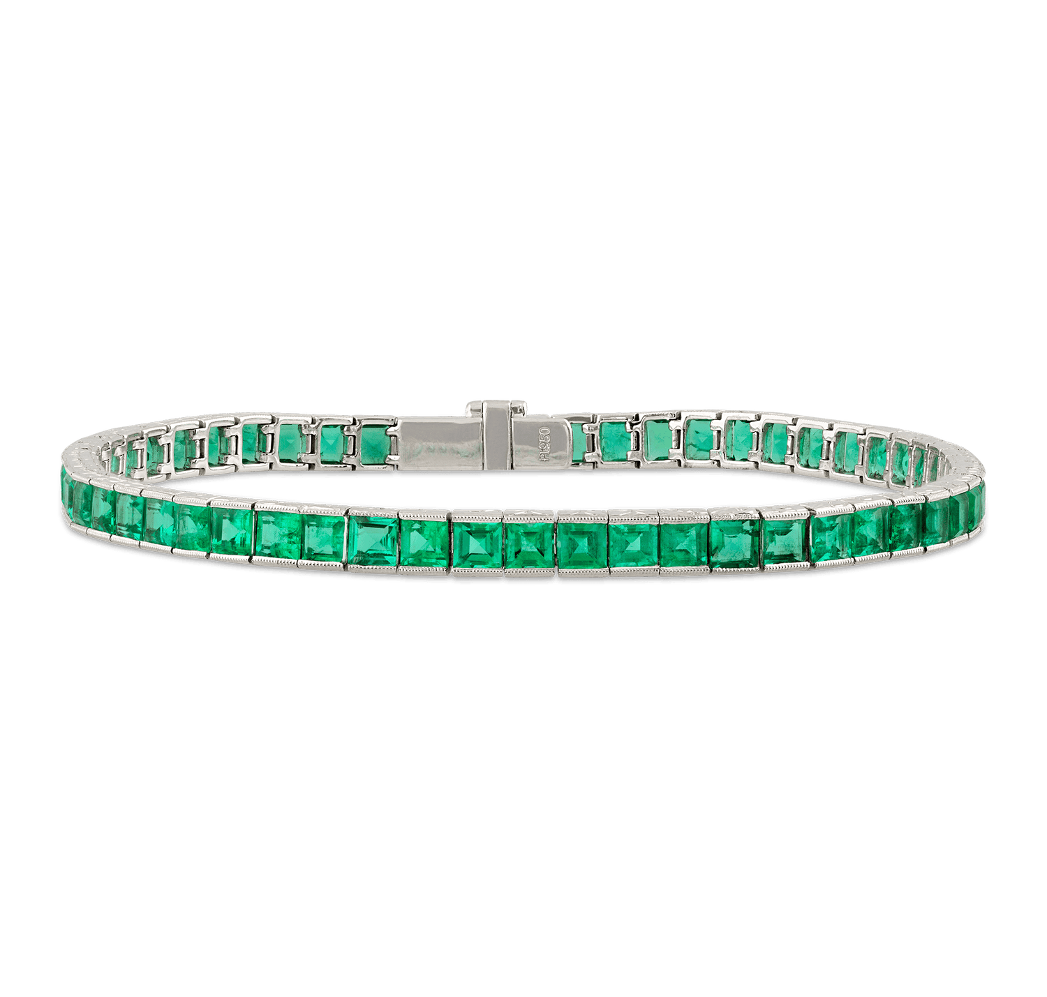 Emerald Tennis Bracelet, 7.58 Carats