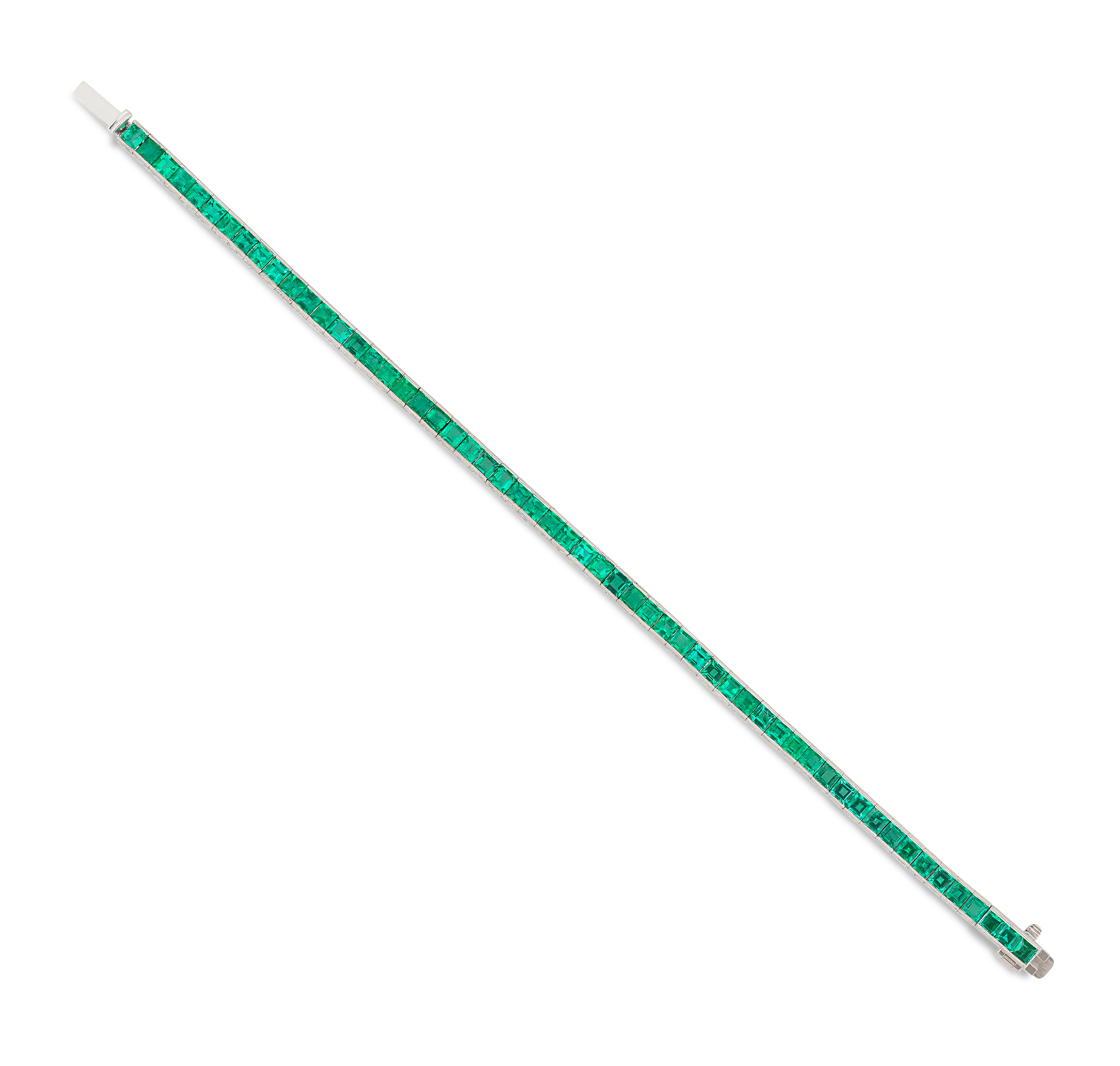 Emerald Tennis Bracelet, 7.58 Carats