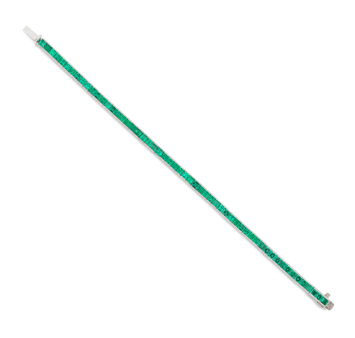 Emerald Tennis Bracelet, 7.58 Carats