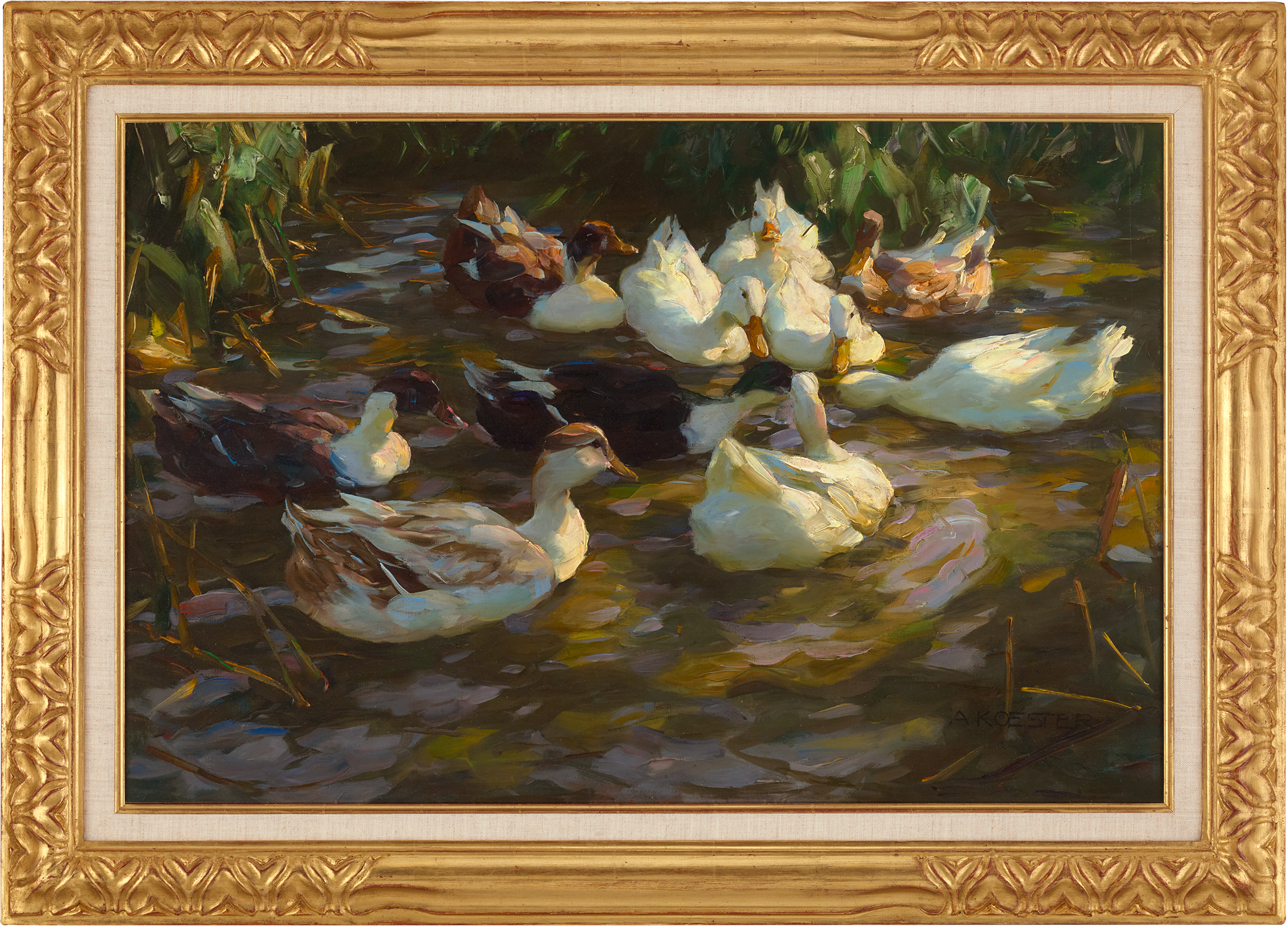 Ducks in a Pond by Alexander Koester